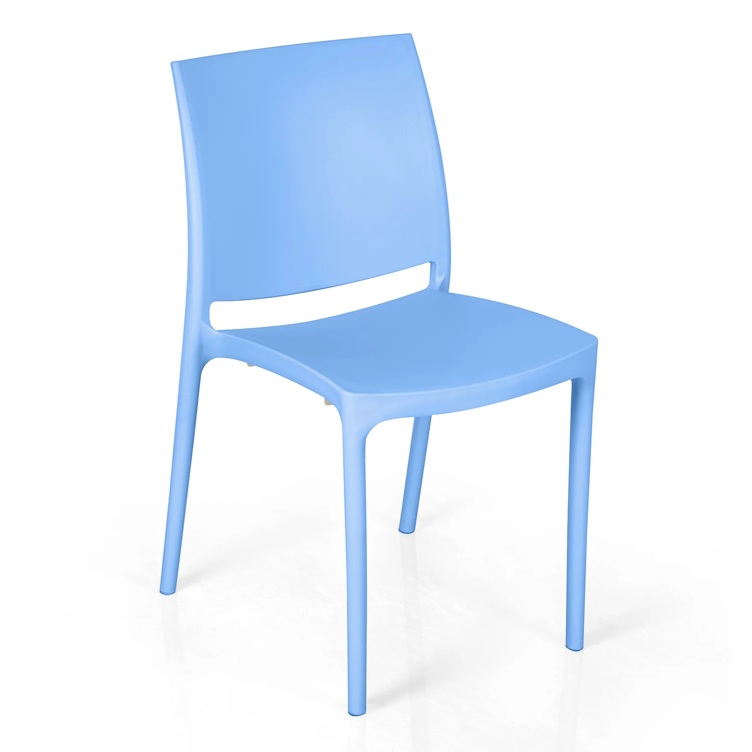Nilkamal Novella 08 Plastic Armless Chair (Blue) - Image 6