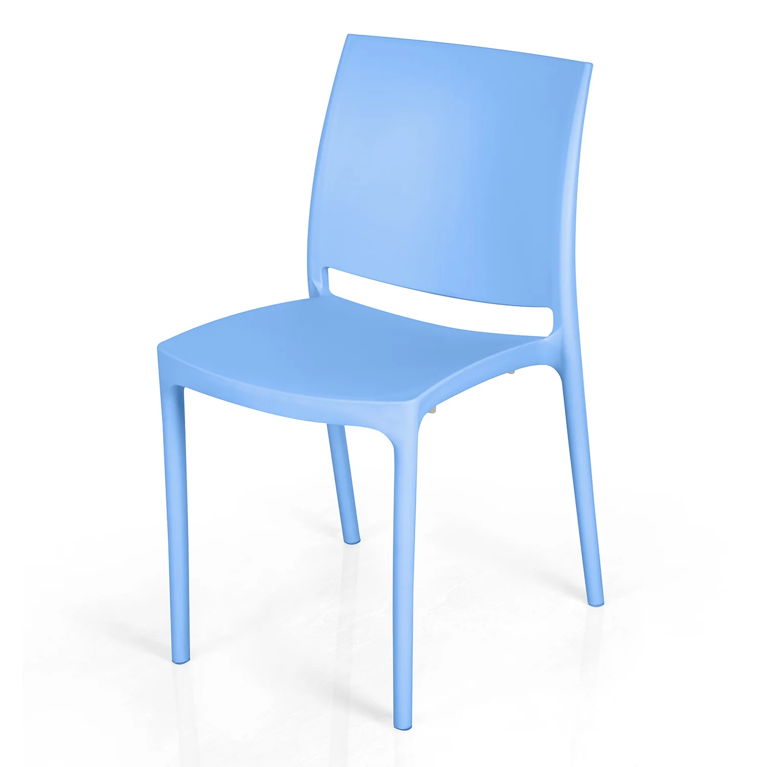 Nilkamal Novella 08 Plastic Armless Chair (Blue) - Image 9