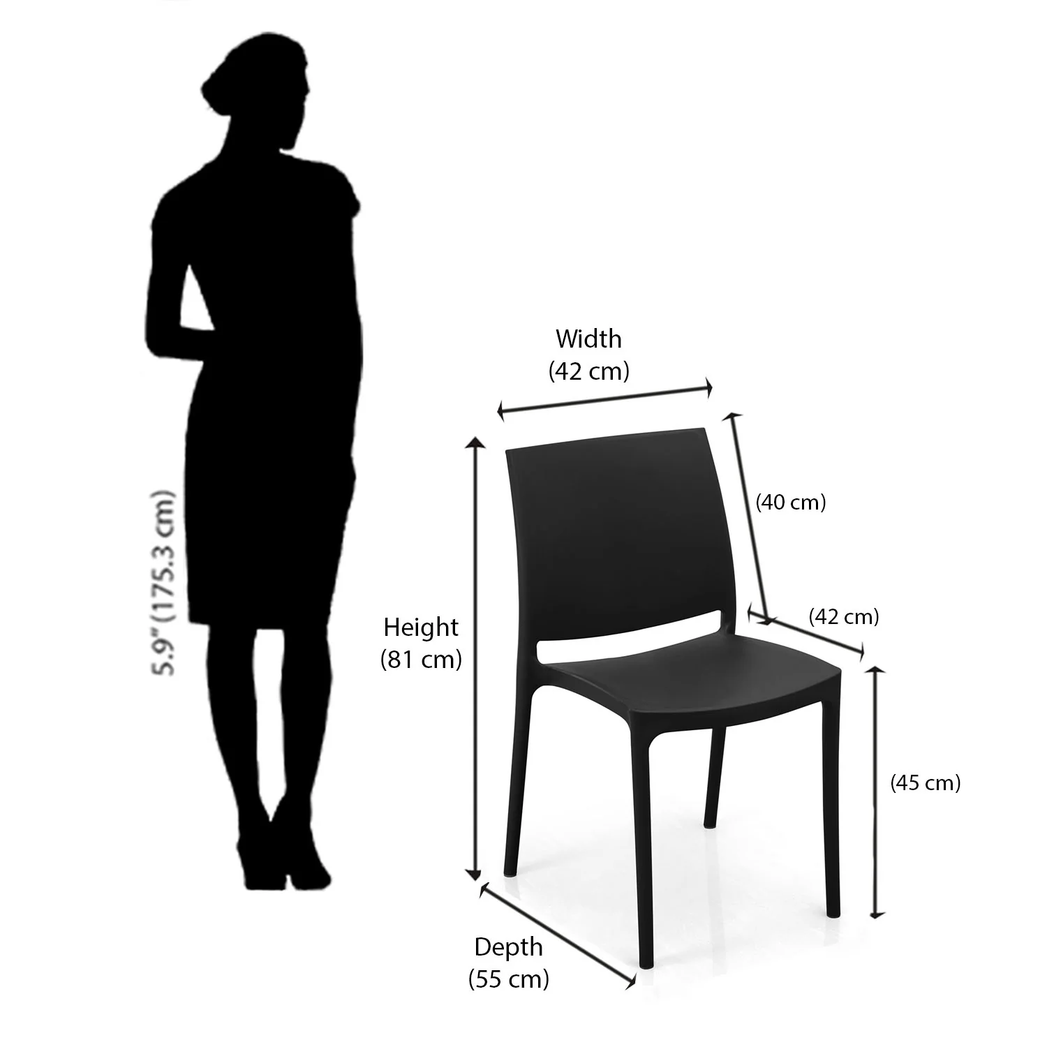 Nilkamal Novella 08 Plastic Armless Chair - Image 19
