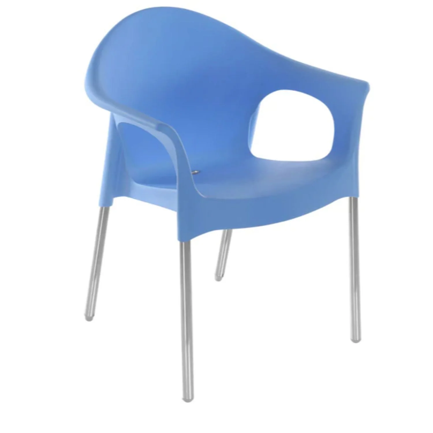 Nilkamal Novella 09 Plastic Arm Chair (Blue) - Image 6