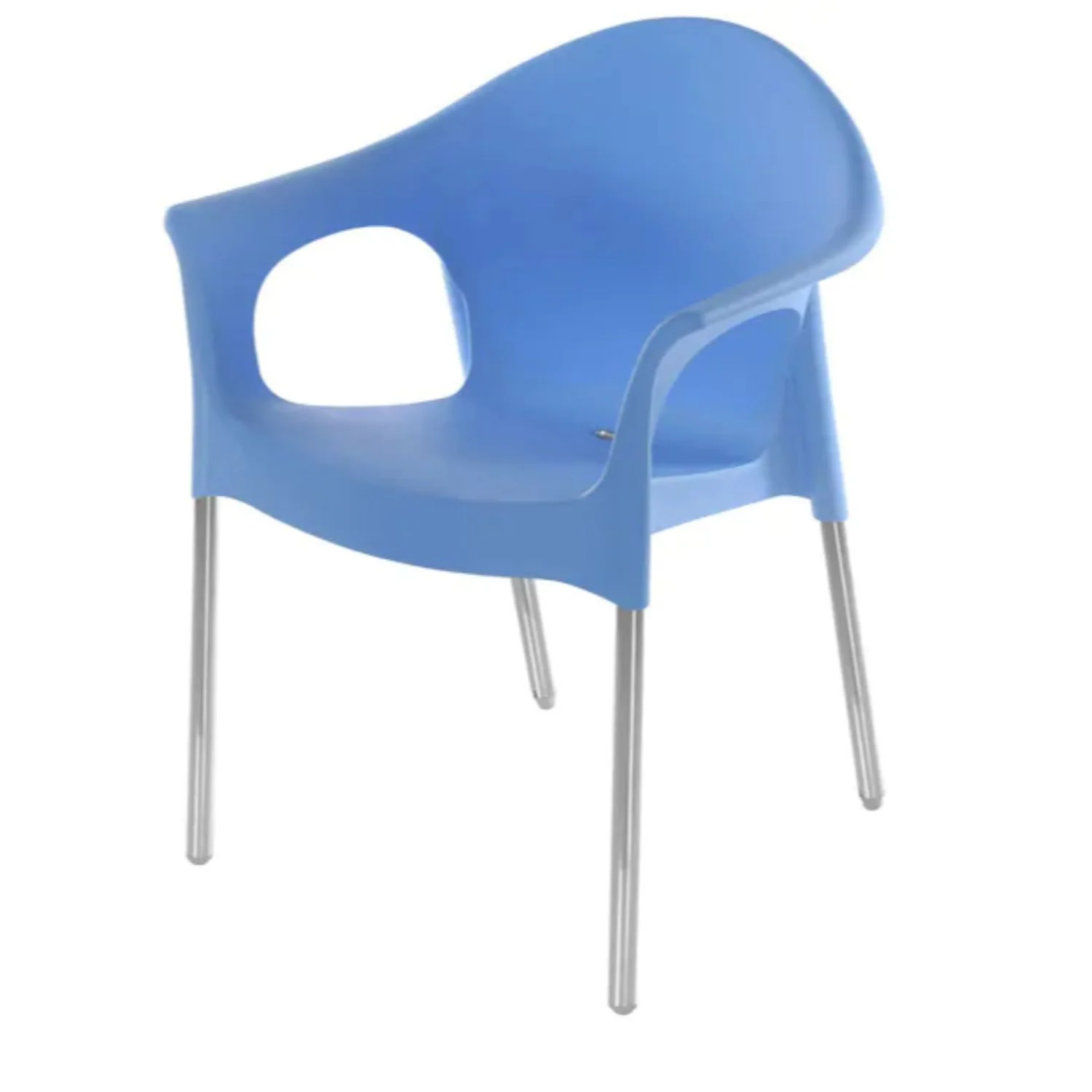 Nilkamal Novella 09 Plastic Arm Chair (Blue) - Image 7