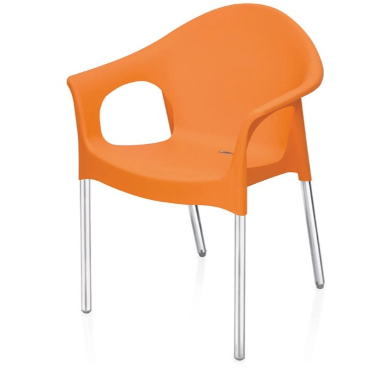 Nilkamal Novella 09 Plastic Arm Chair (Orange) - Image 9