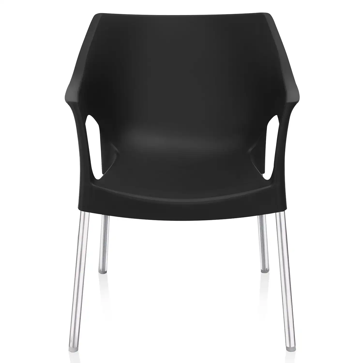 Nilkamal Novella 10 Plastic Arm Chair (Black) - Image 10