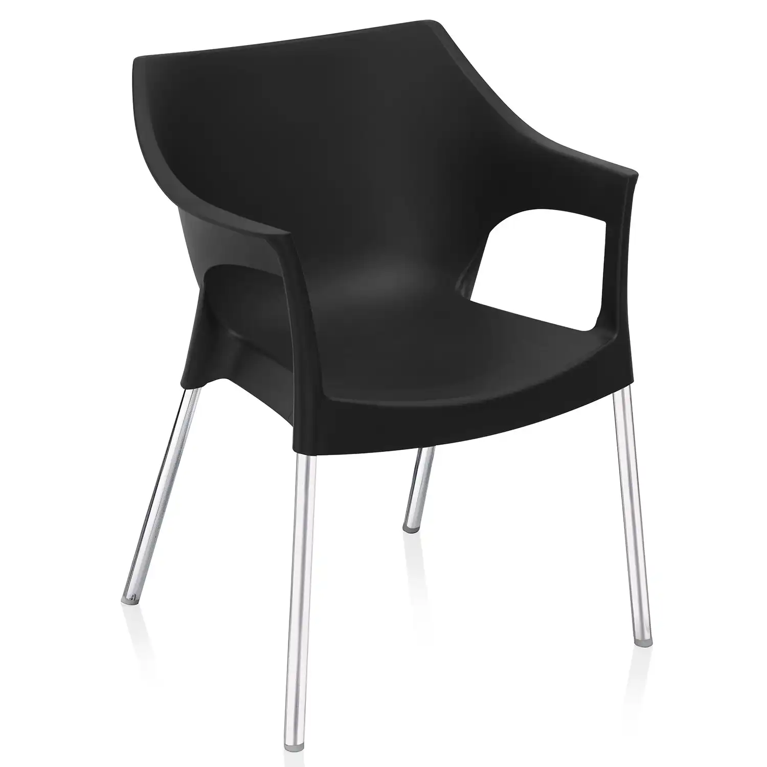 Nilkamal Novella 10 Plastic Arm Chair (Black) - Image 11