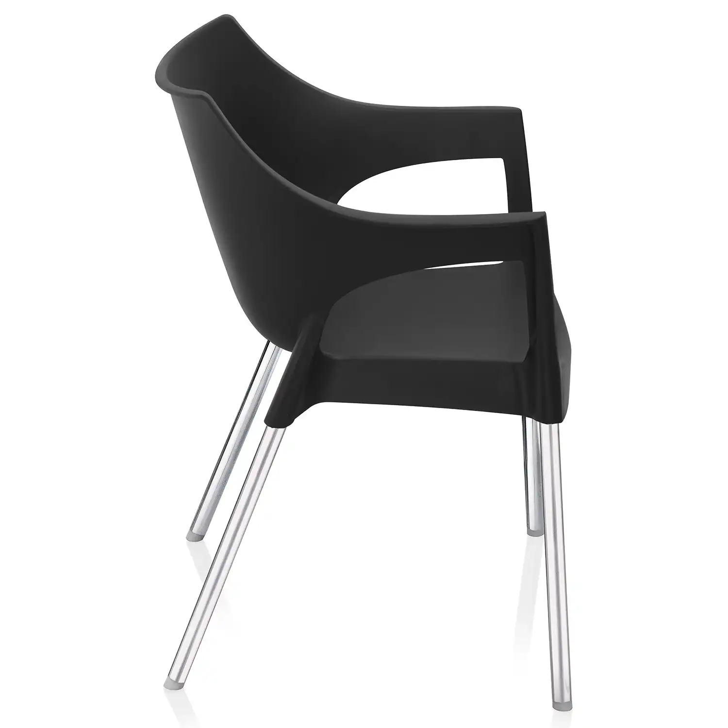 Nilkamal Novella 10 Plastic Arm Chair (Black) - Image 7