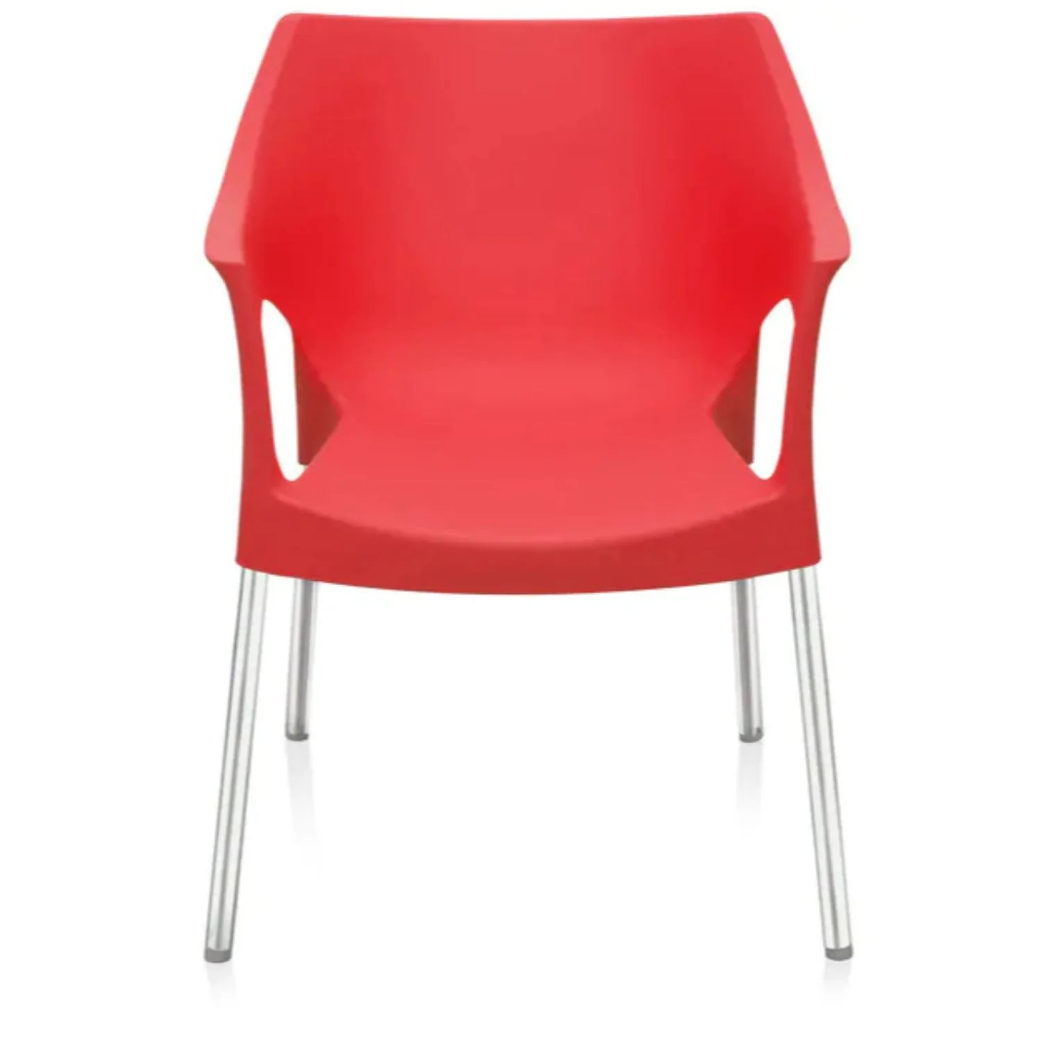 Nilkamal Novella 10 Plastic Arm Chair (Bright Red) - Image 5