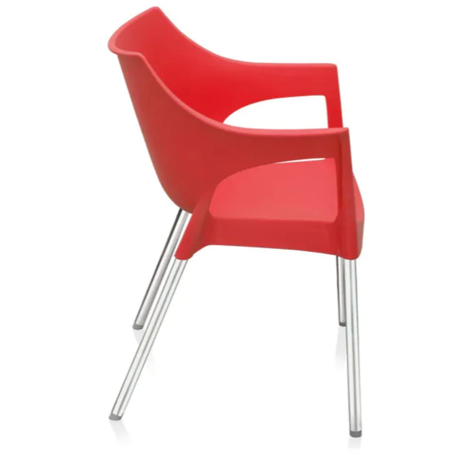Nilkamal Novella 10 Plastic Arm Chair (Bright Red) - Image 8