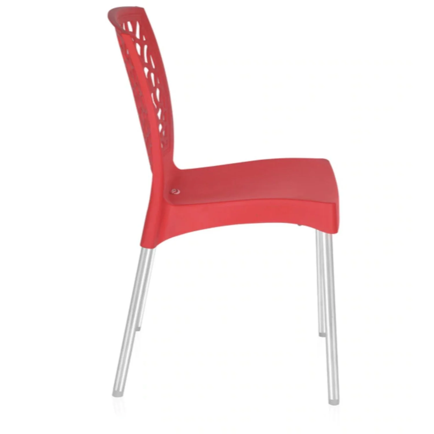 Nilkamal Novella 19 Plastic Armless Chair (Bright Red) - Image 10