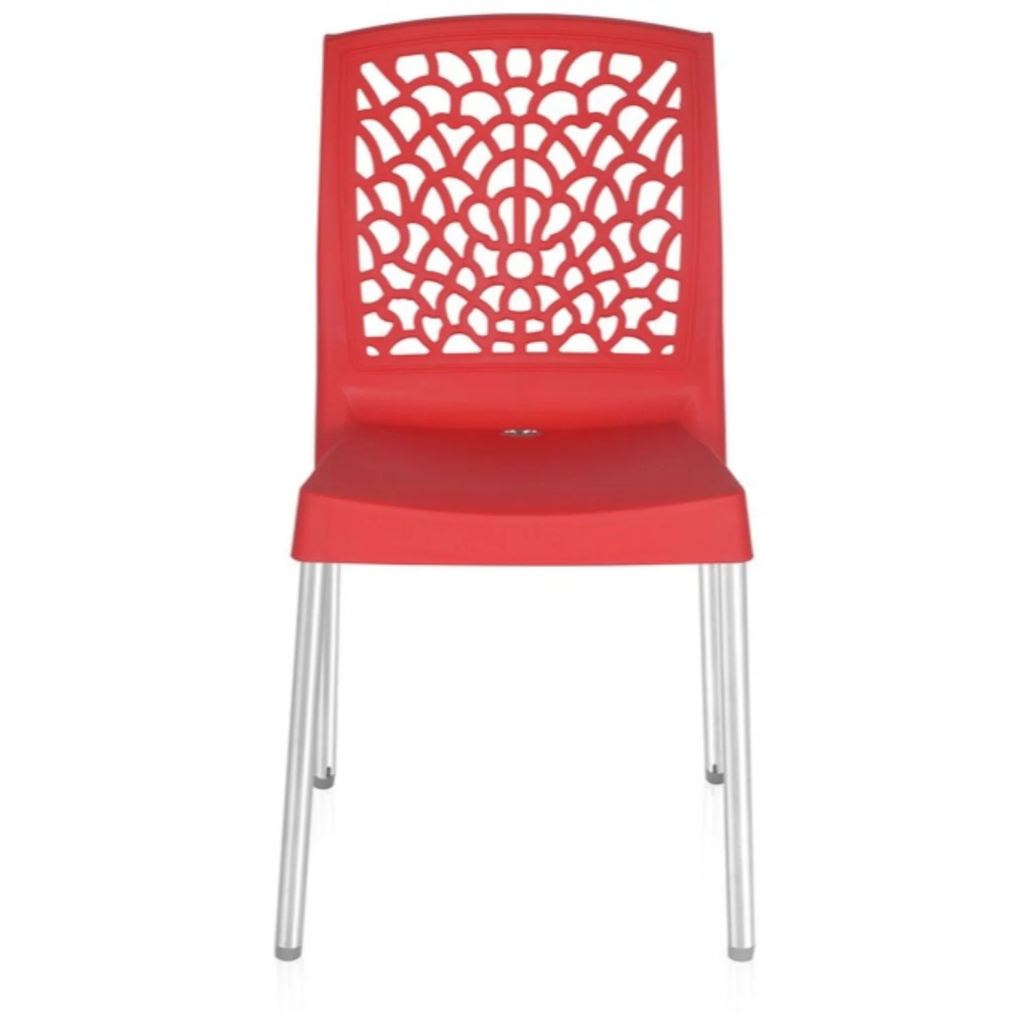 Nilkamal Novella 19 Plastic Armless Chair (Bright Red) - Image 6