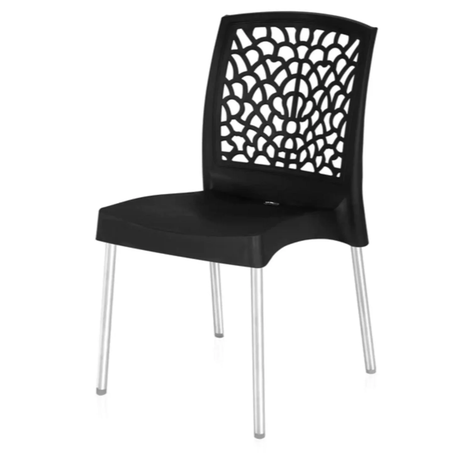 Nilkamal Novella 19 Plastic Armless Chair (Iron Black) - Image 6