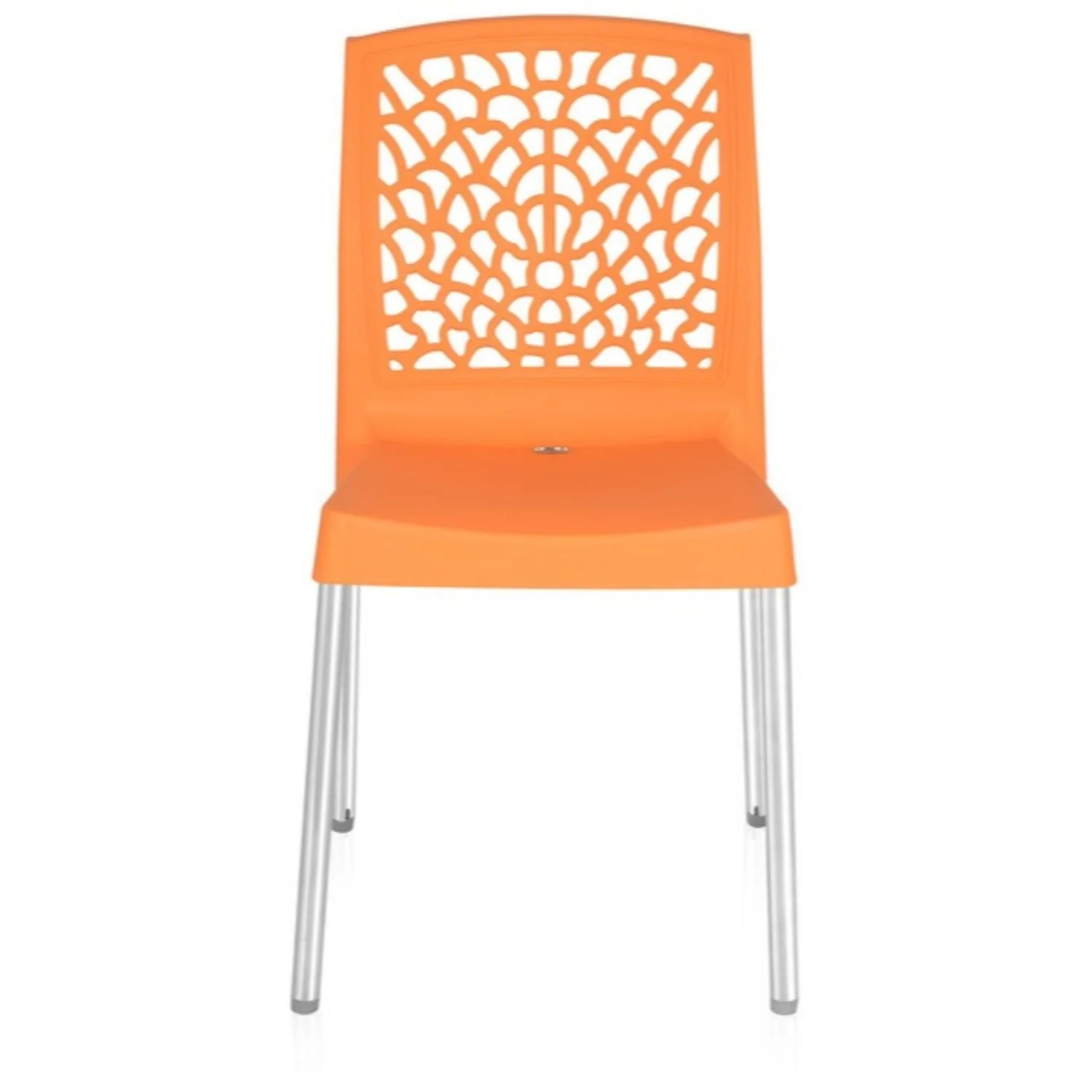 Nilkamal Novella 19 Plastic Armless Chair (Orange) - Image 5