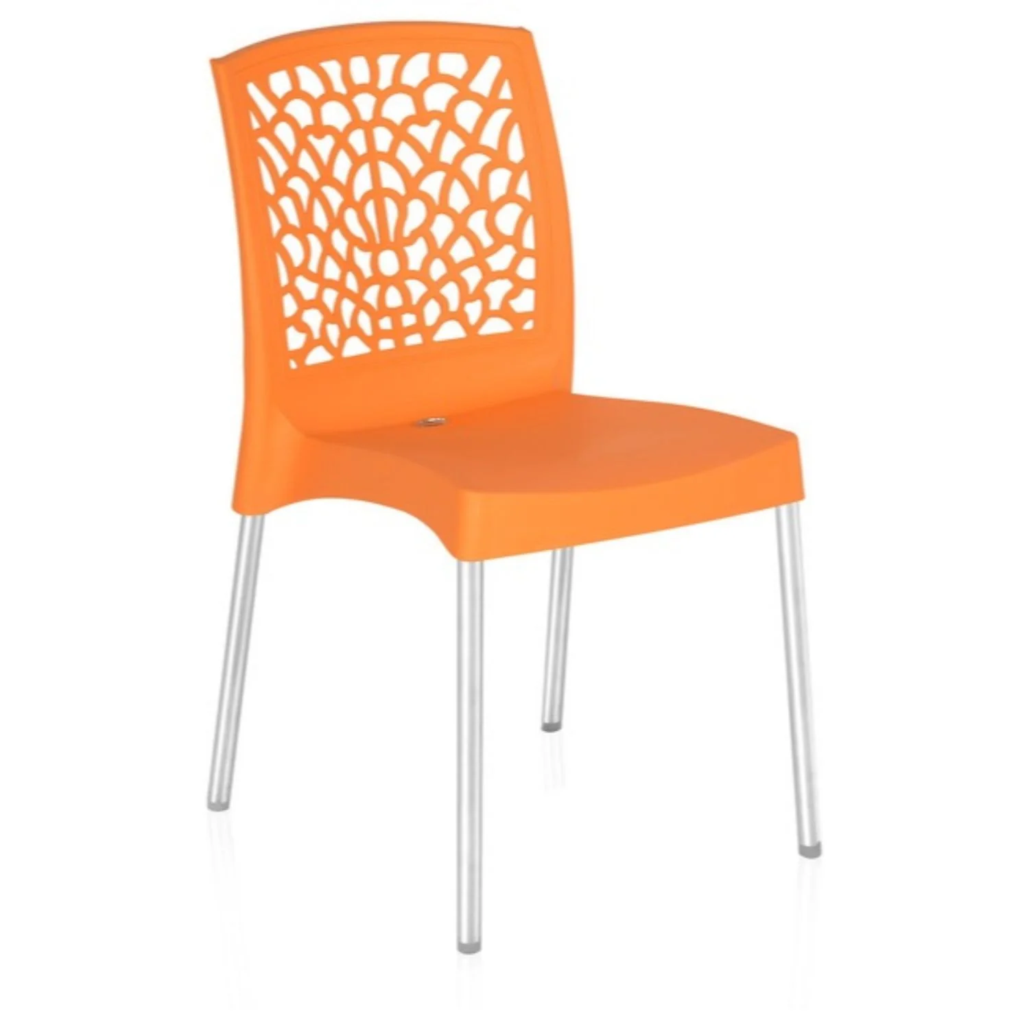 Nilkamal Novella 19 Plastic Armless Chair (Orange) - Image 6