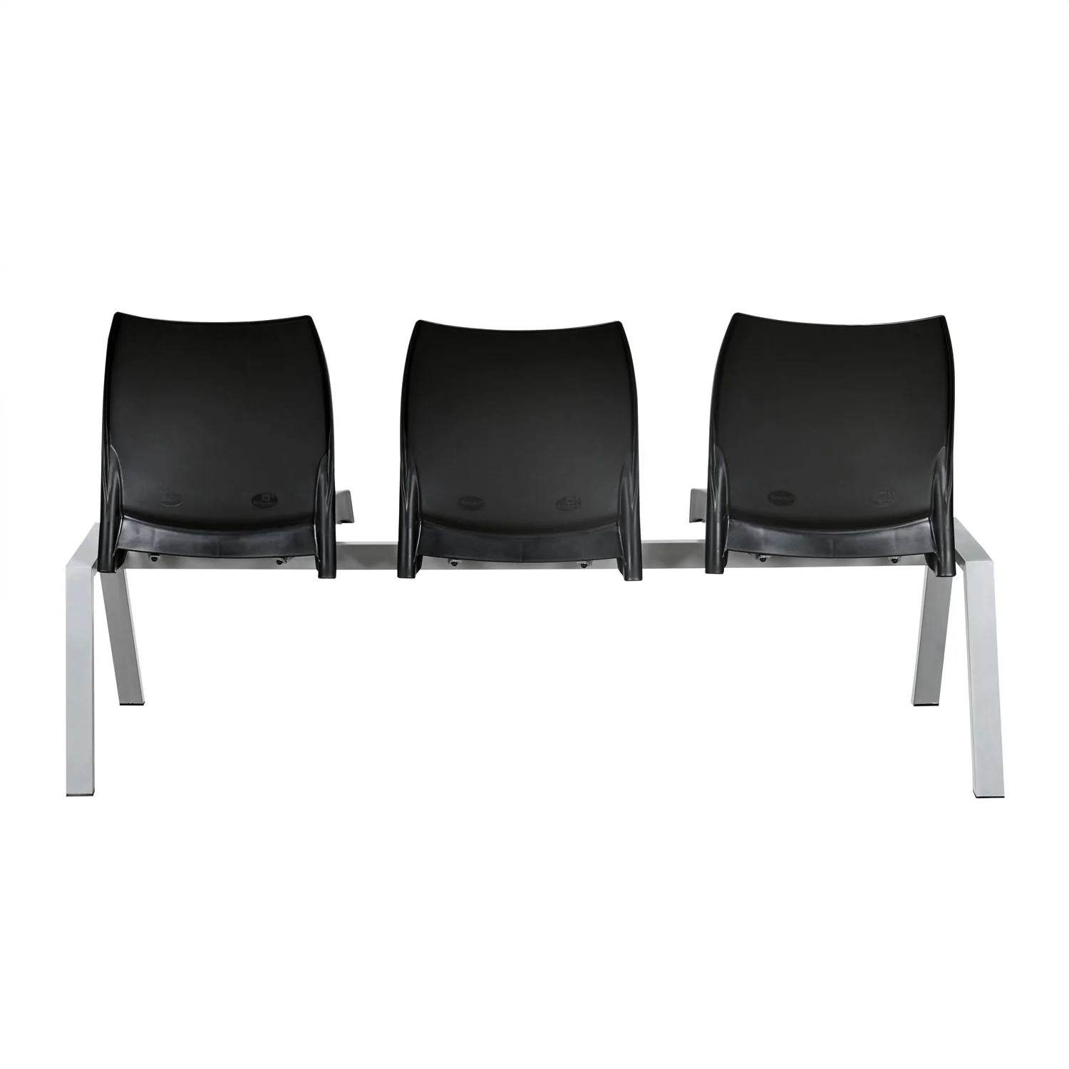 Nilkamal NS07 3 Seats without Arm Powder Coated (Grey / Black) - Image 3
