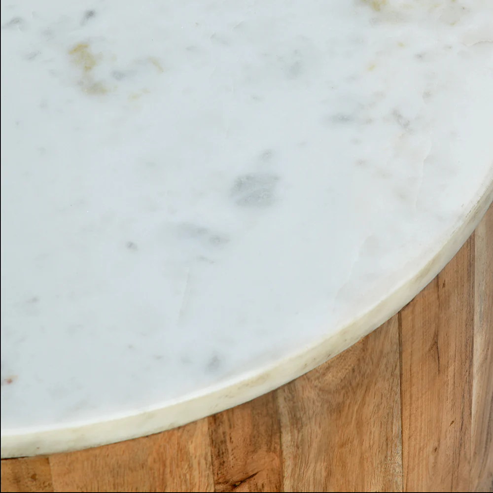 Nilkamal Oaken Marble Coffee Table (White) - Image 7