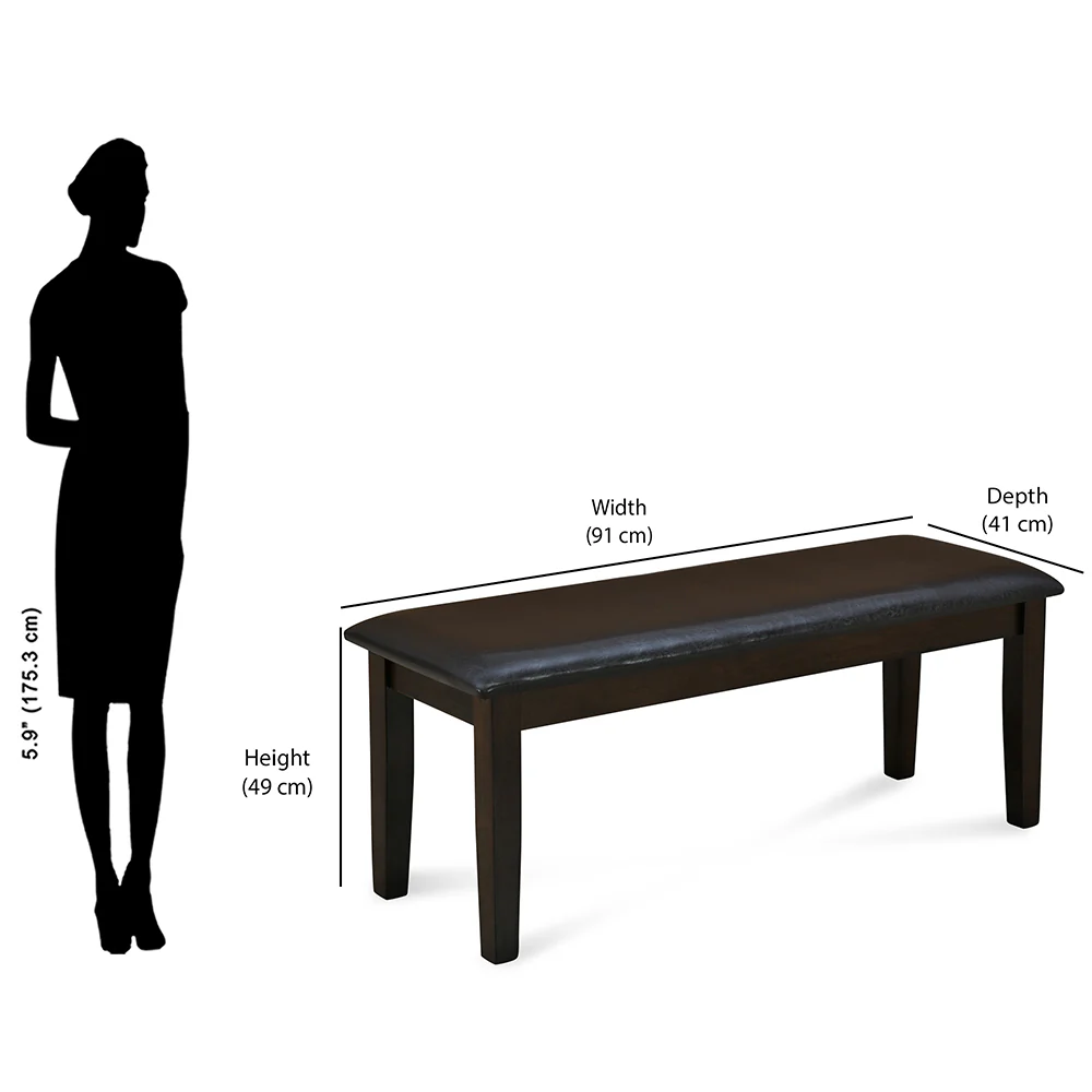 Nilkamal Olivia Multi Use Medium Sitting Bench for Living Room | Dining Room (Brown) - Image 6