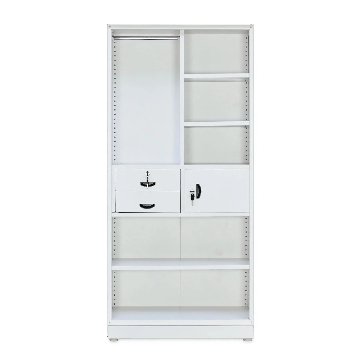 Nilkamal Olympus 2 Door with Mirror Steel Wardrobe (Voilet / White) - Image 9