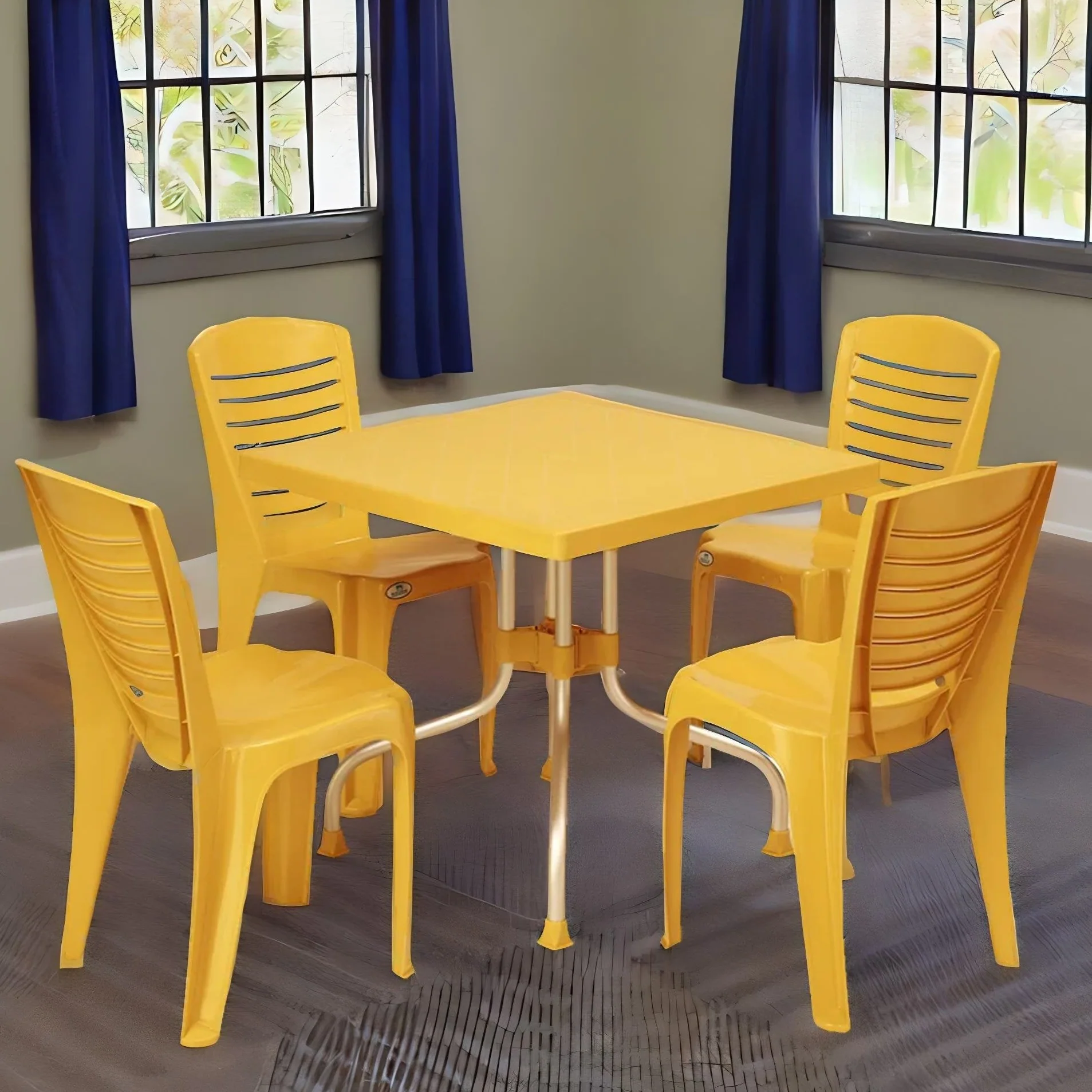 Nilkamal Orchid 1 + 4 Chair Dining Set - Image 13