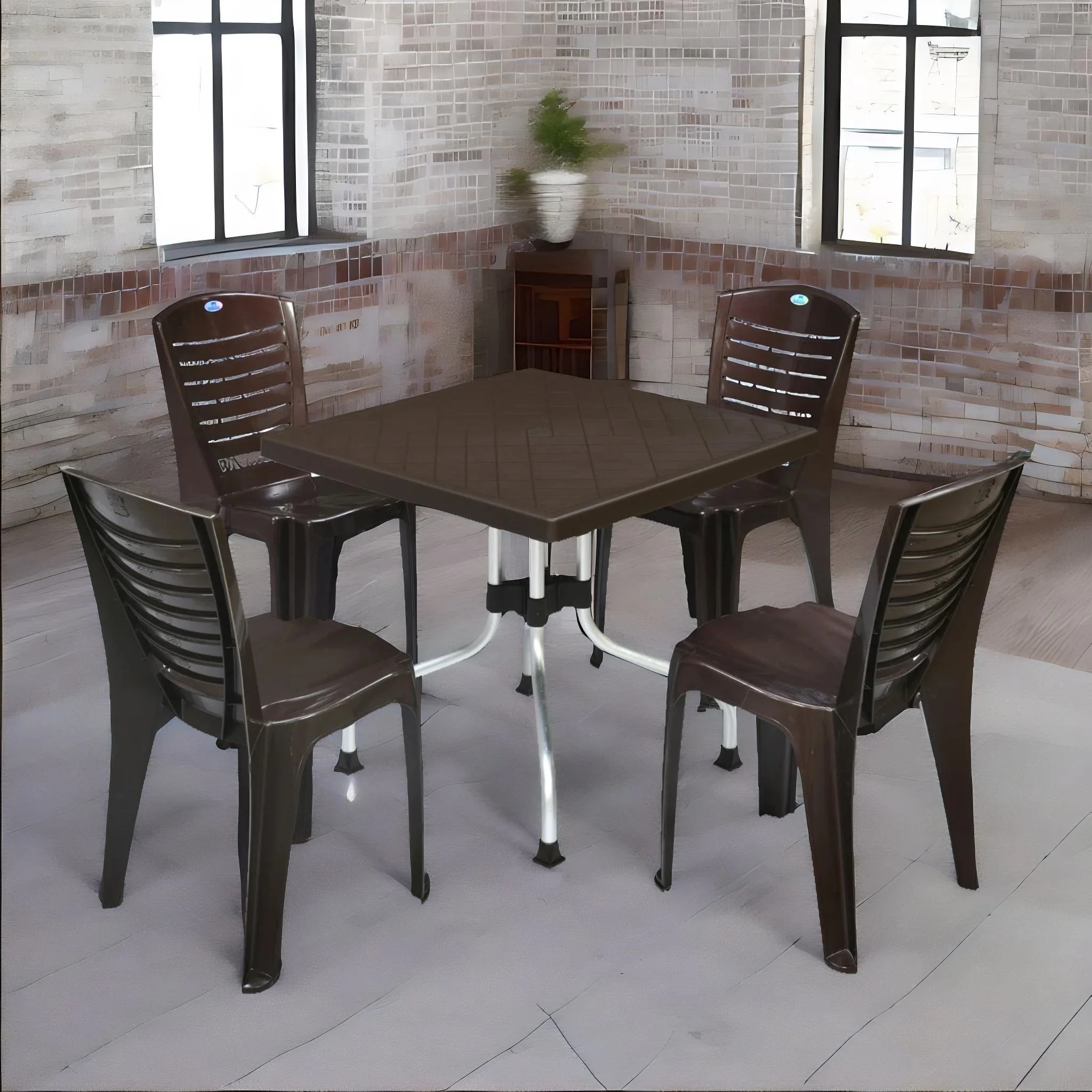 Nilkamal Orchid 1 + 4 Chair Dining Set - Image 21