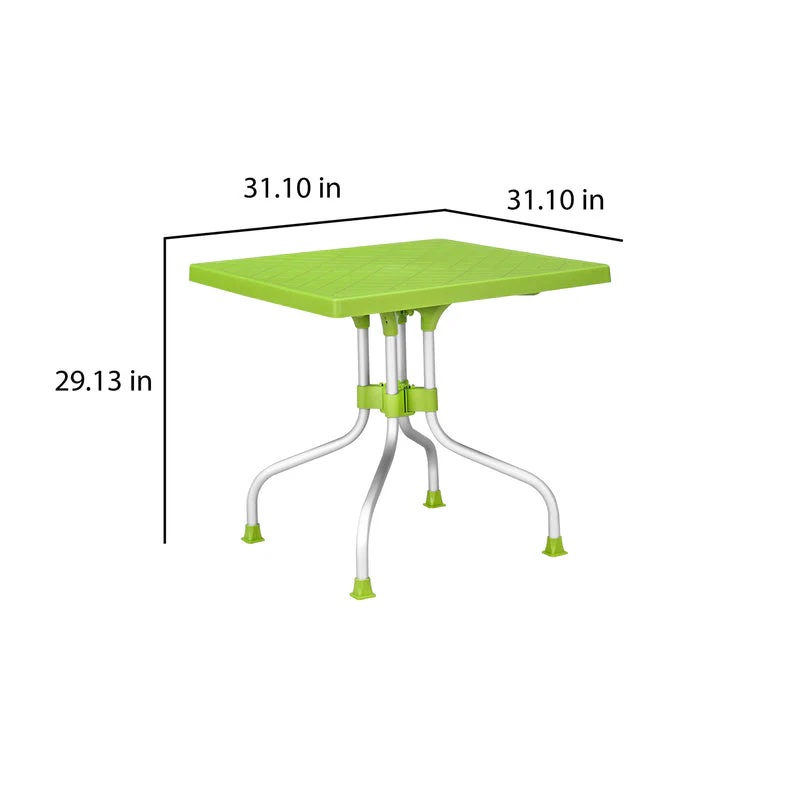 Nilkamal Orchid 1 + 4 Chair Plastic Dining Set (Green) - Image 10