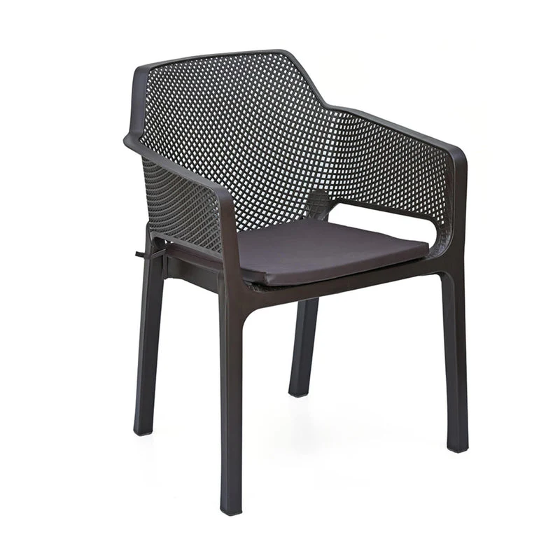 Nilkamal Orchid 1 + 4 Chair Plastic Dining Set (Season Rust Brown) - Image 6