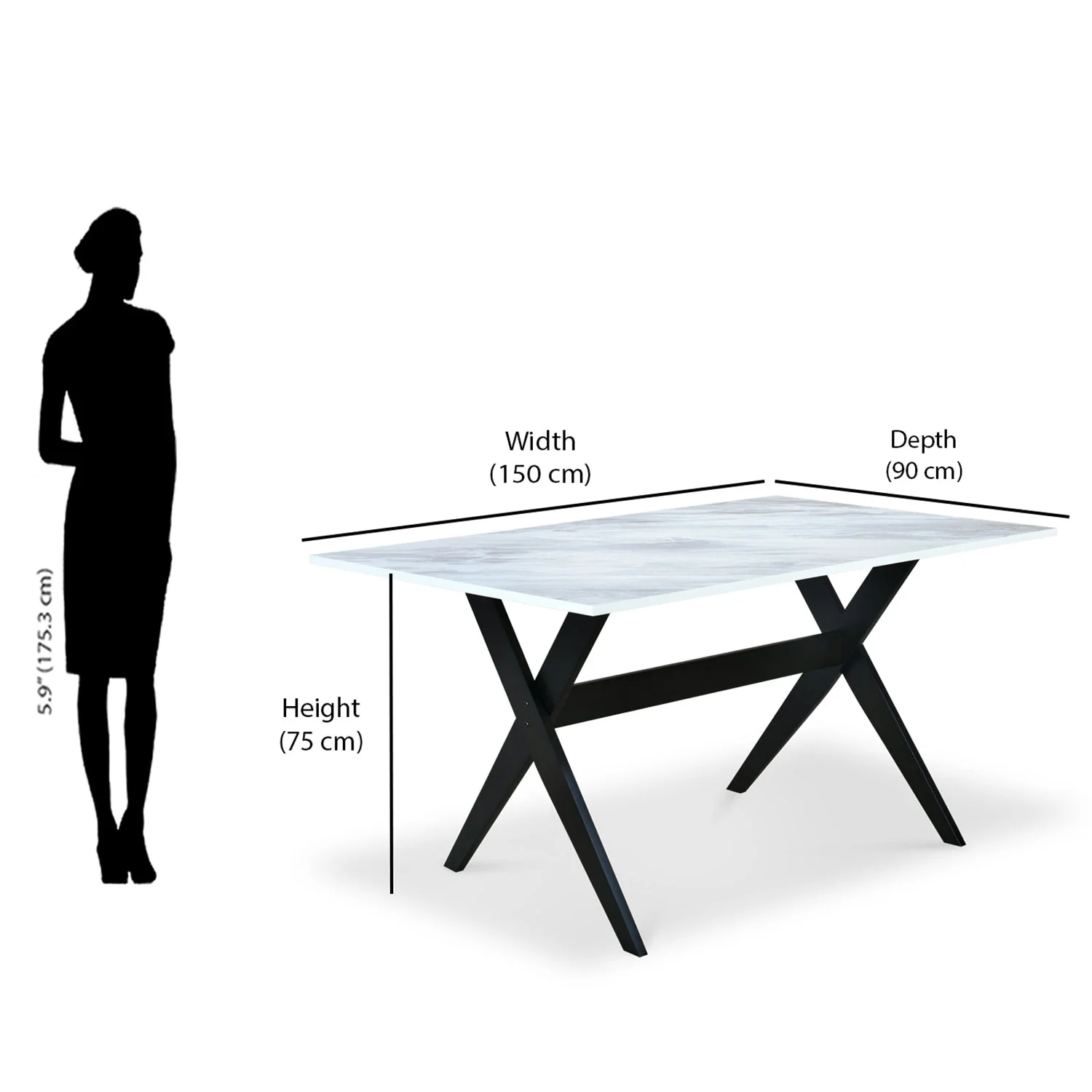 Nilkamal Oyster 6 Seater Dining Set (Dark Walnut) - Image 13