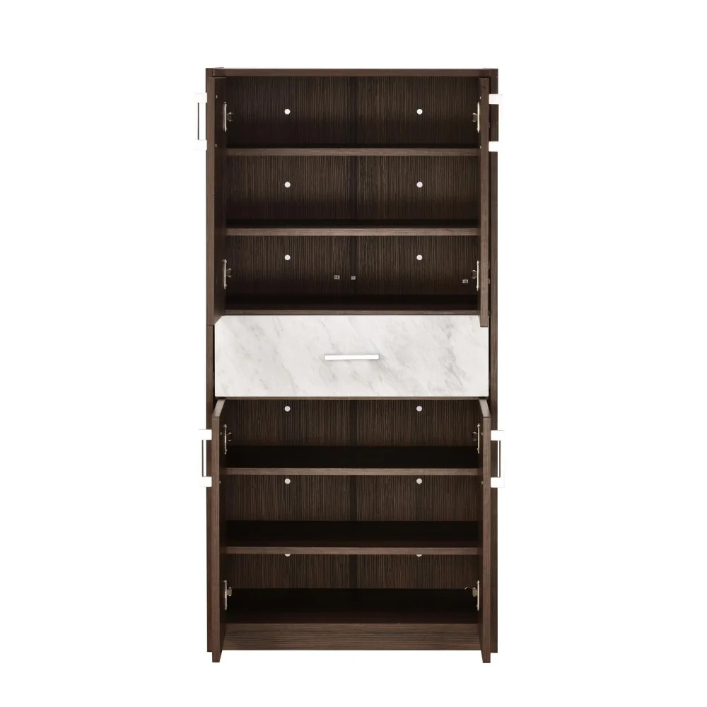 Nilkamal Ozark Shoe Cabinet (Ash wenge / Marble Beige) - Image 4