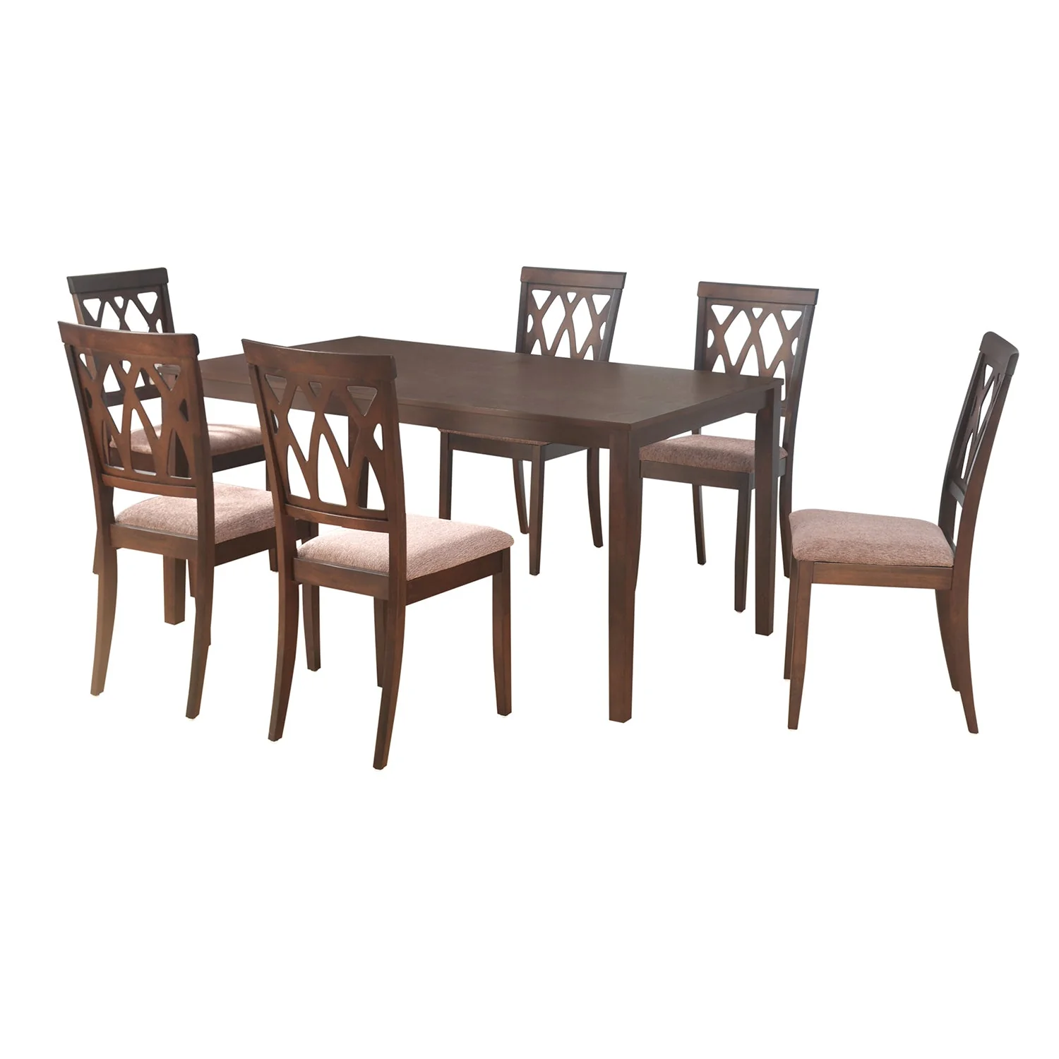 Nilkamal Peak 6 Seater Dining Set (Cappuccino) - Image 2