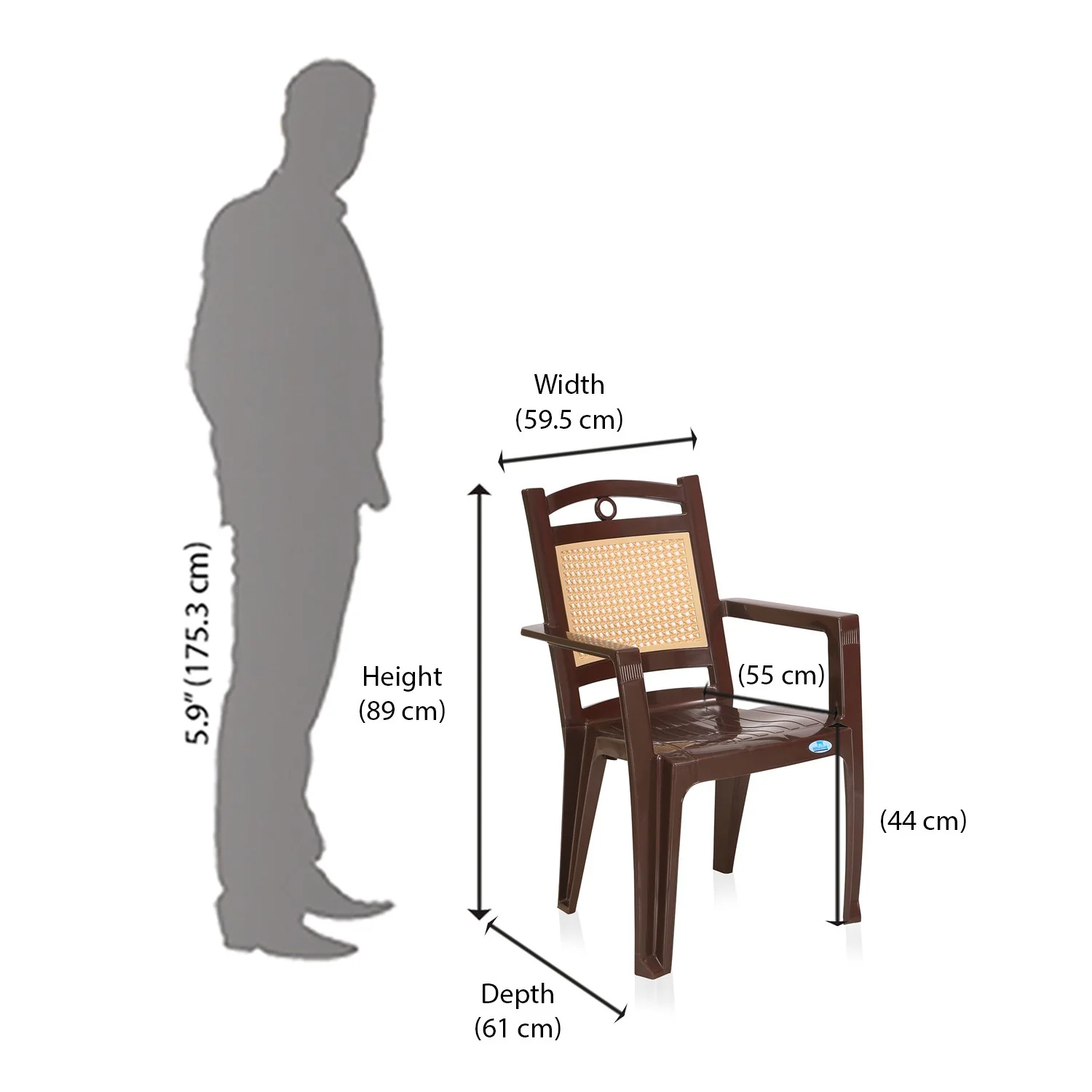 Nilkamal CHR2197 Premium Plastic Arm Chair - Image 10