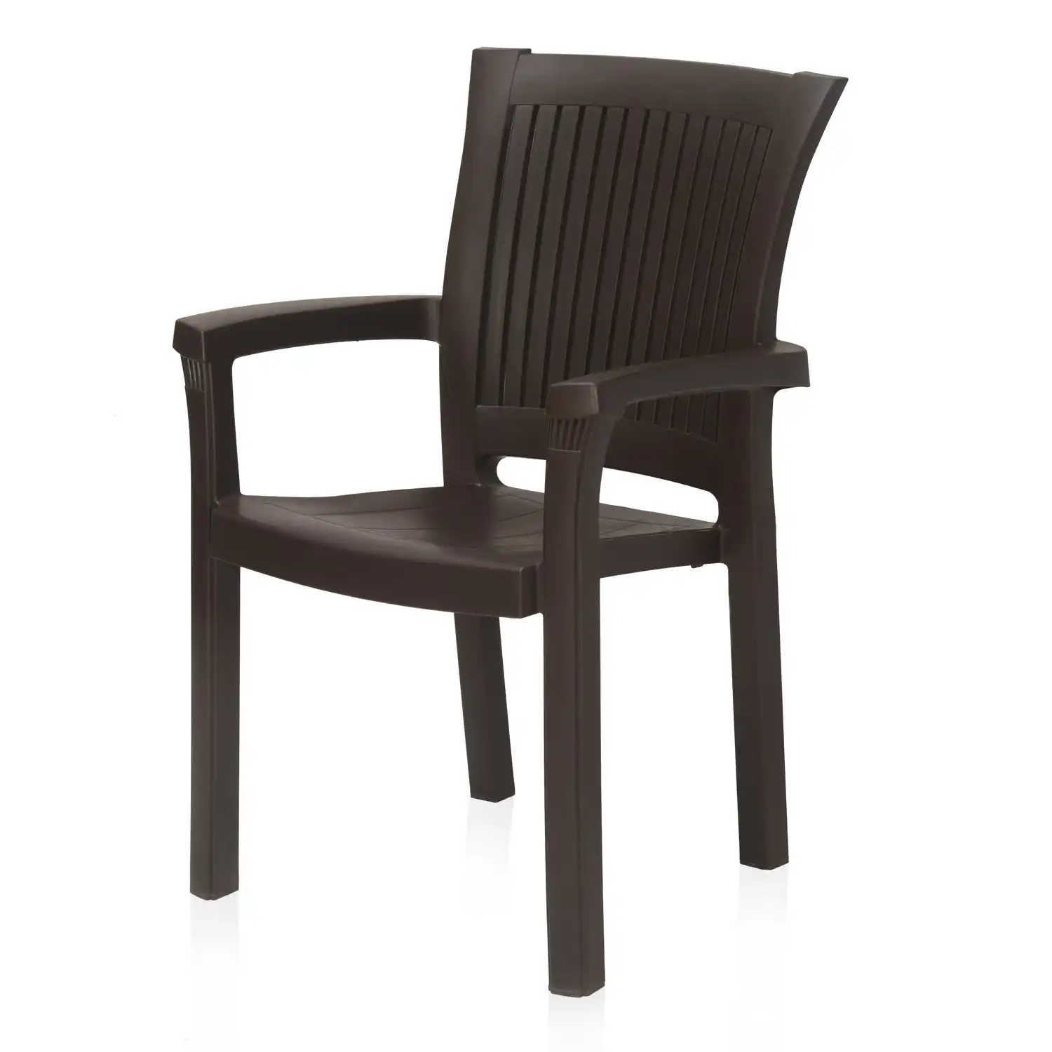 Nilkamal Platinum Plastic Arm Chair (Season Rust Brown) - Image 4