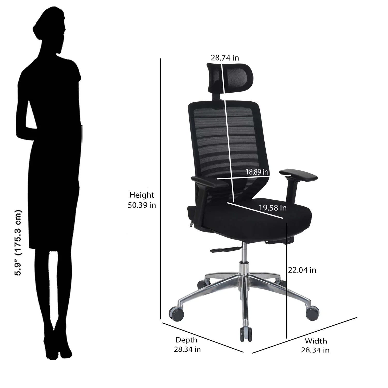 Nilkamal Poise Pro High Back Office Chair - Image 14