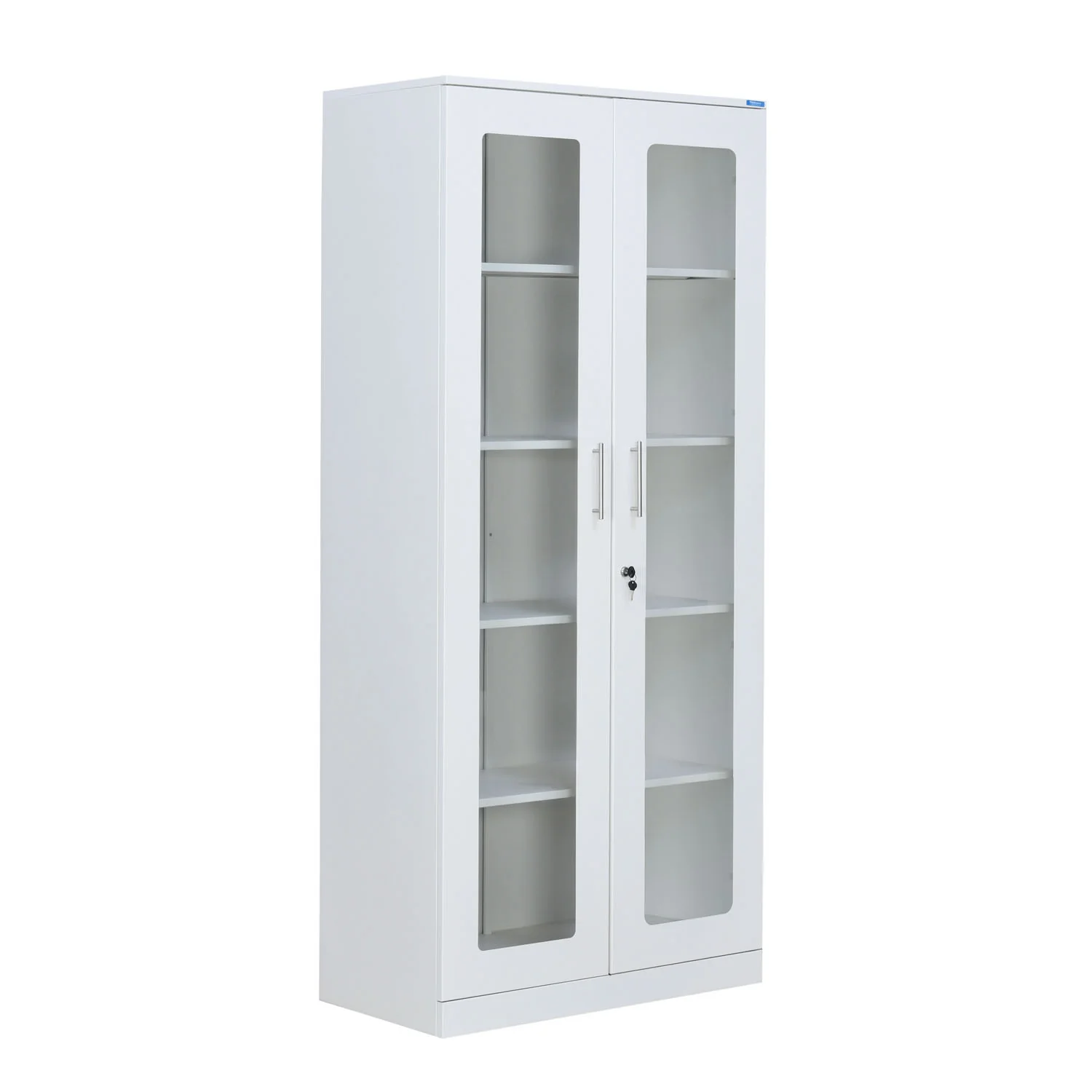 Nilkamal Rafel 2 Glass Door Wardrode (Textured White) - Image 3