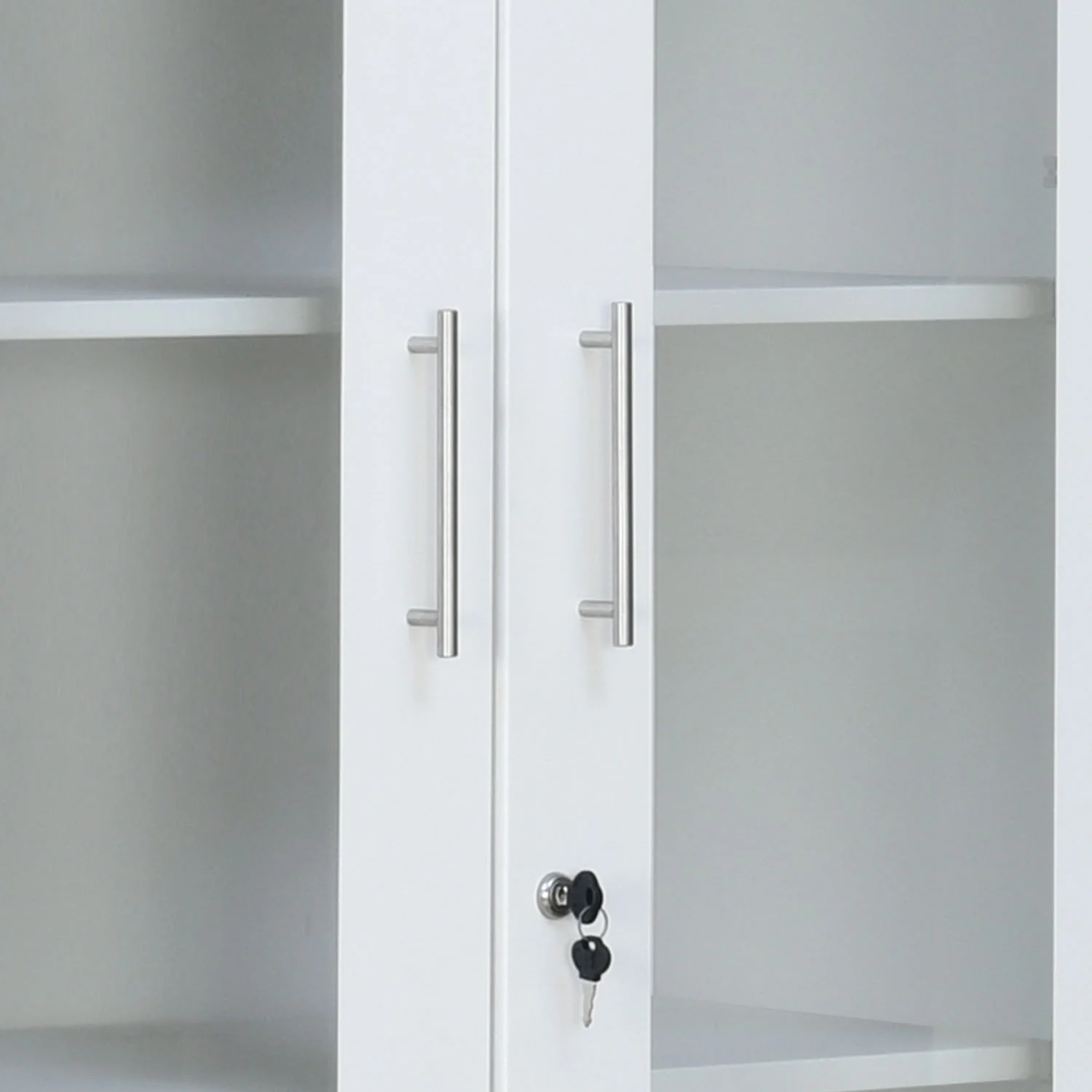 Nilkamal Rafel 2 Glass Door Wardrode (Textured White) - Image 6