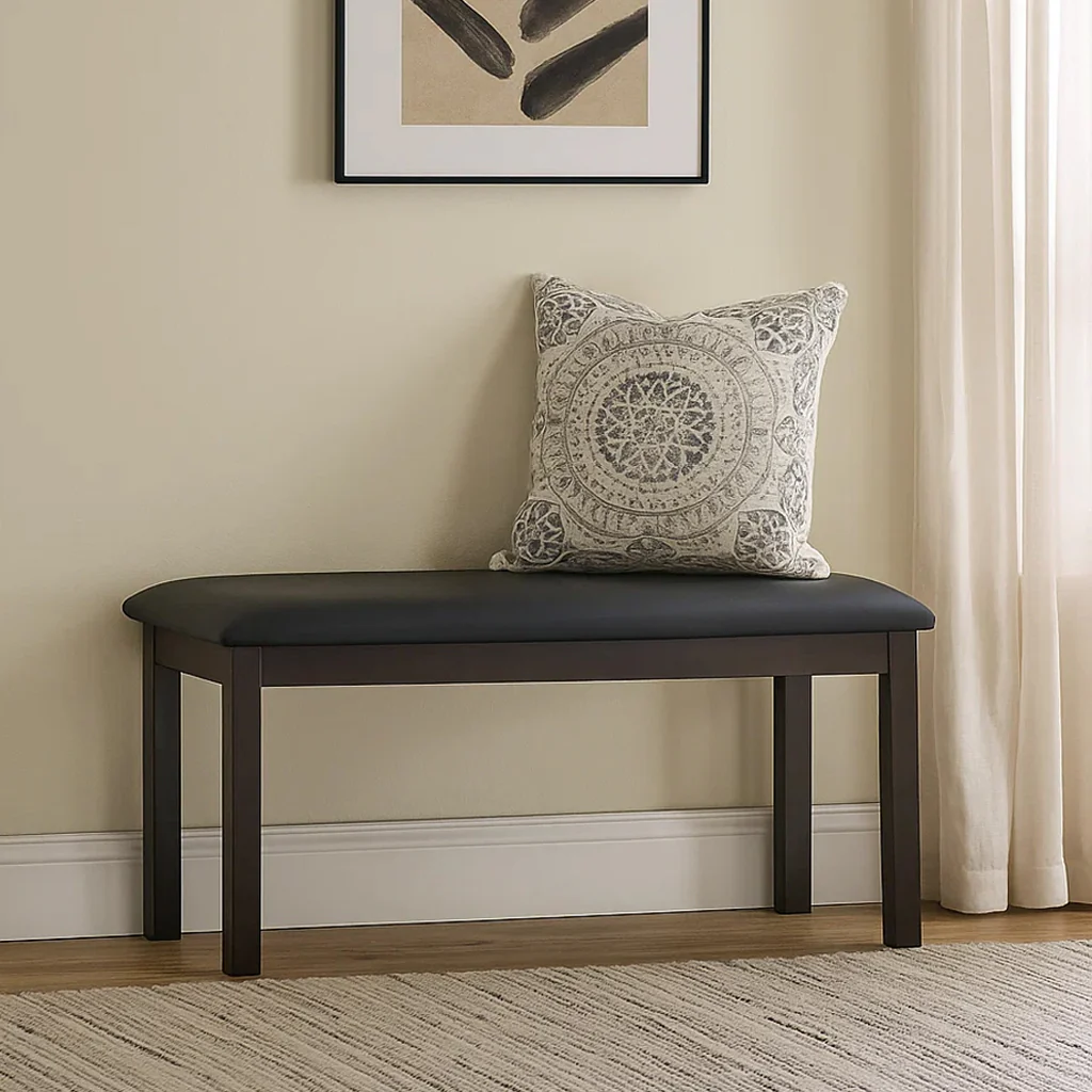 Nilkamal Ridge Multi Use Medium Sitting Bench for Living Room | Dining Room (Dark Cappuccino)