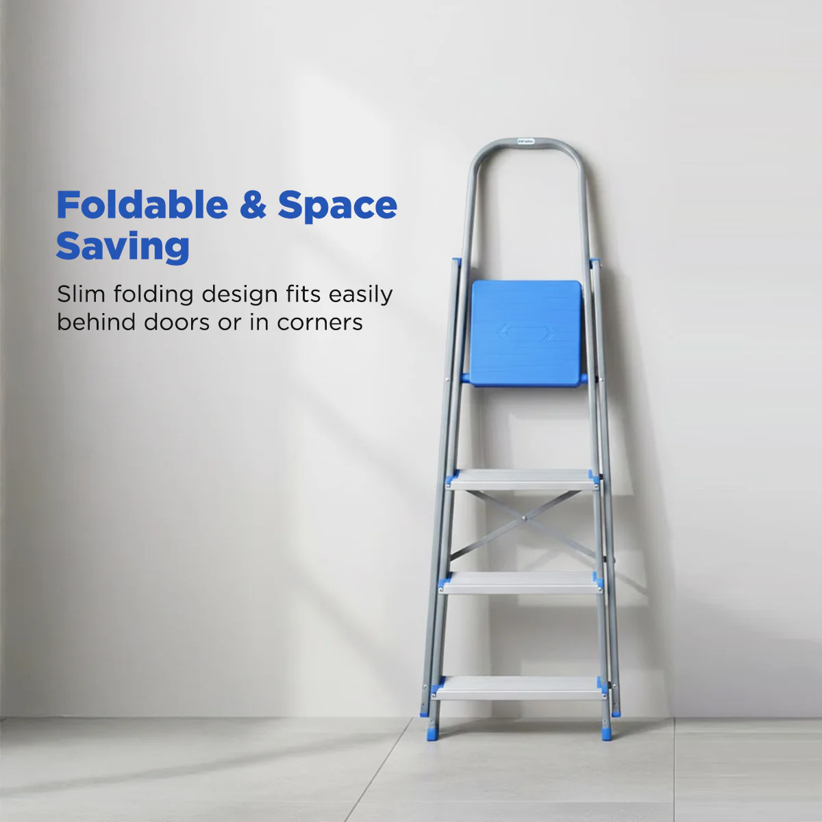 Nilkamal Rise 4 Step Steel Ladder (Grey) - Image 7