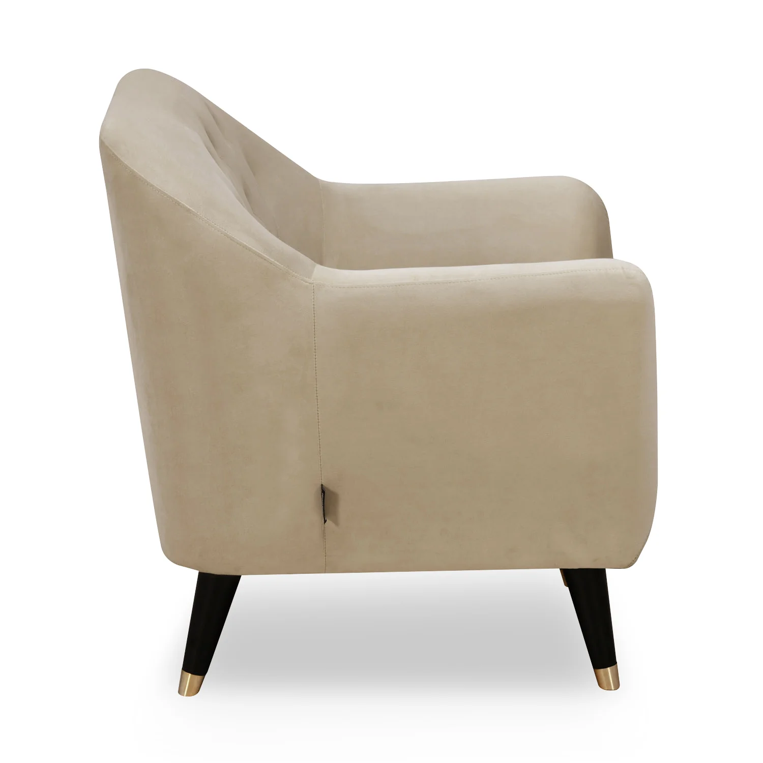 Nilkamal Roslin Fabric 1 Seater Sofa (Beige) - Image 5