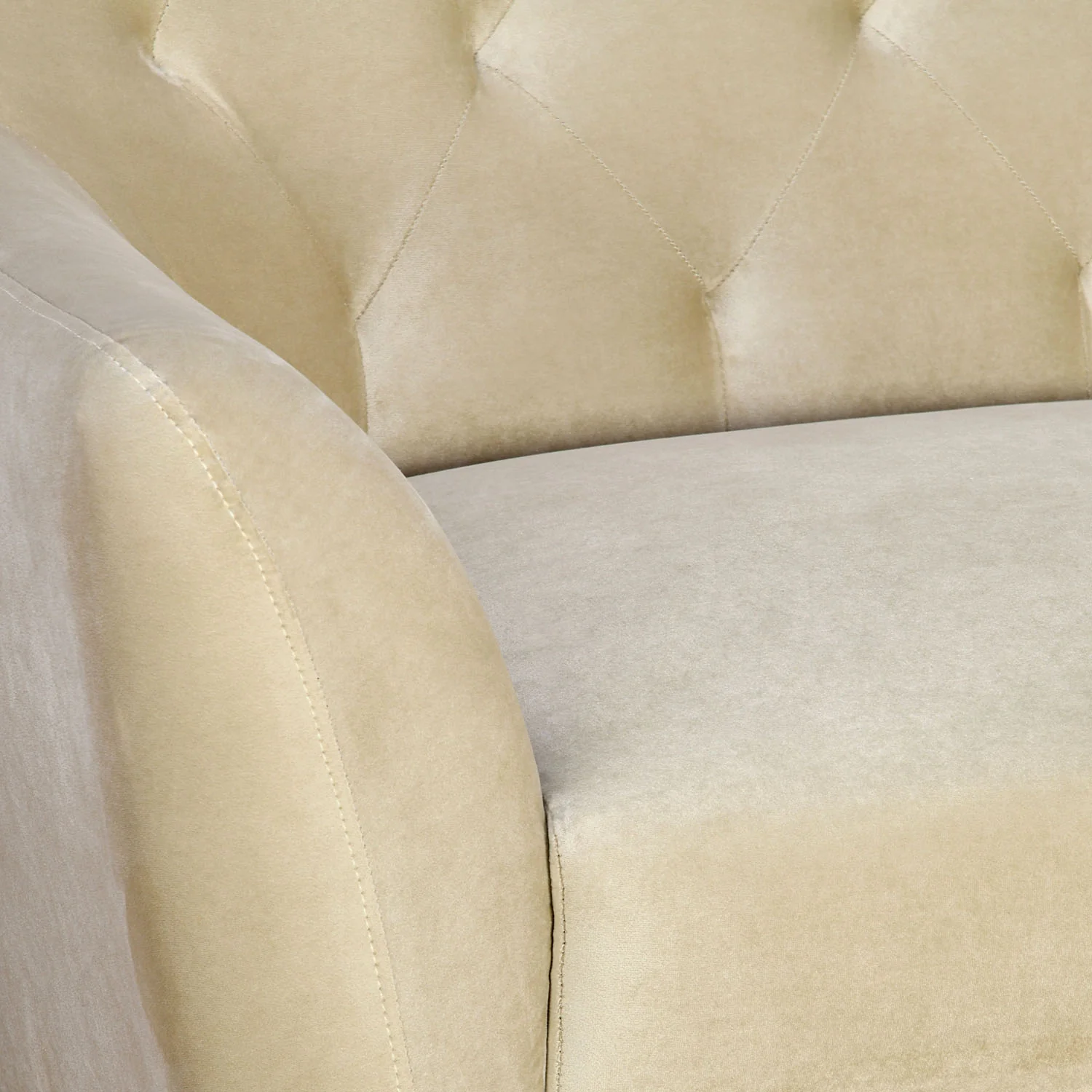 Nilkamal Roslin Fabric 3 Seater Sofa (Beige) - Image 5