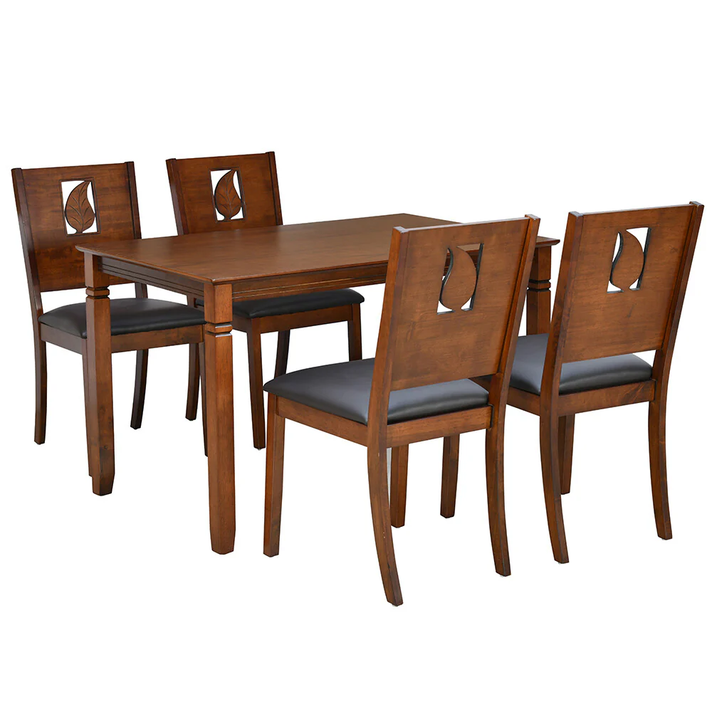 Nilkamal Rover 4 Seater Dining Set (Walnut Brown) - Image 2