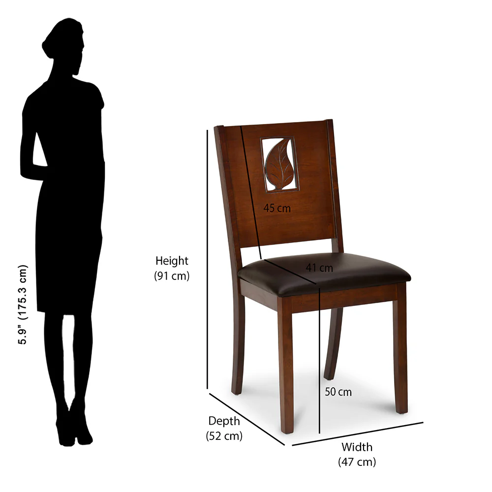 Nilkamal Rover Dining Chair (Walnut Brown) - Image 8