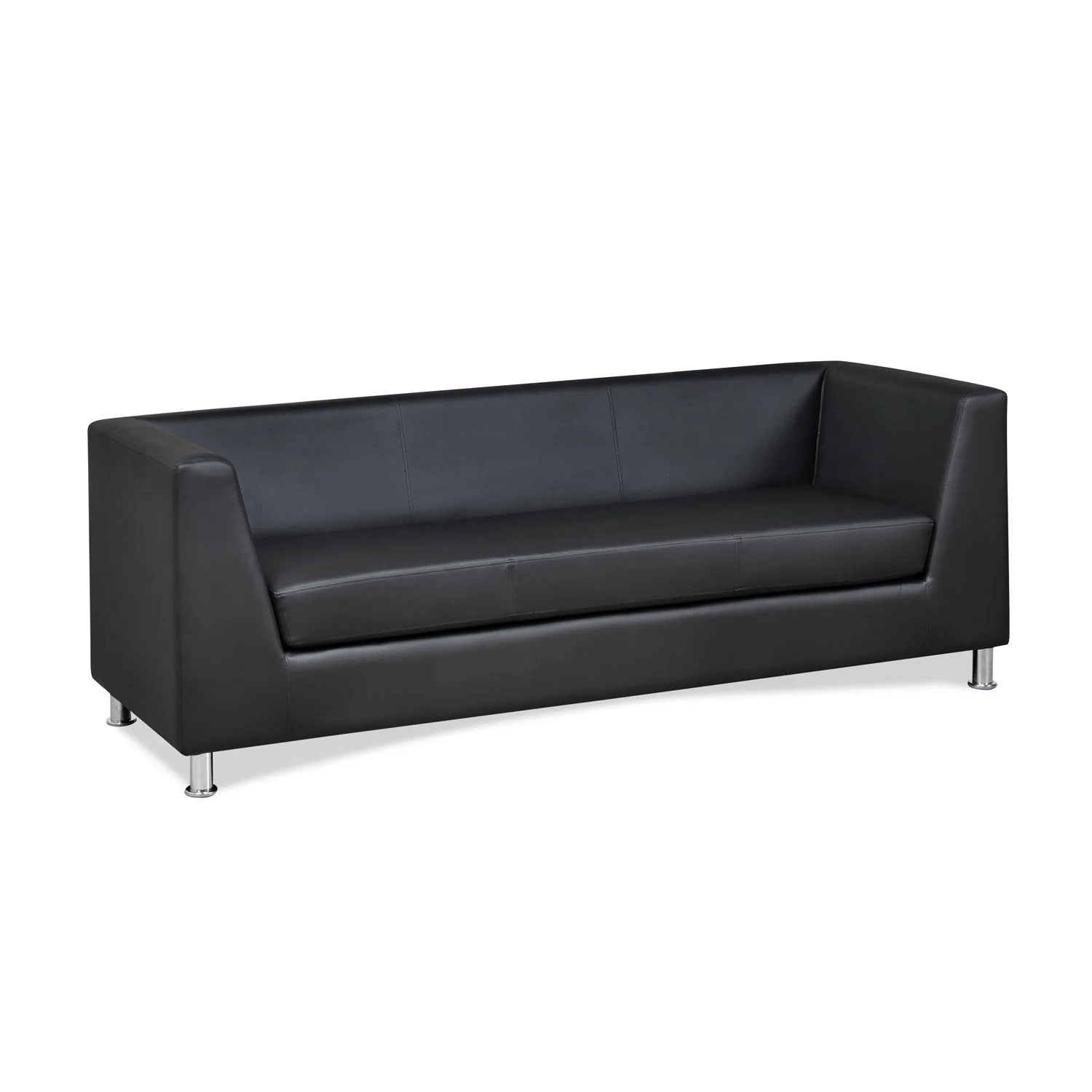 Nilkamal Russo 3 Seater Sofa (Black) - Image 3