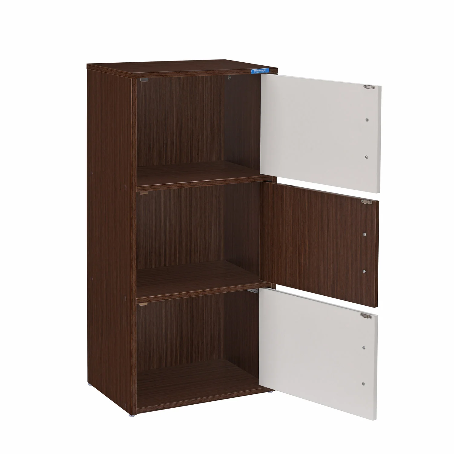 Nilkamal Sear 3 Tier Storage Cabinet (Oak/Frosty White) - Image 4