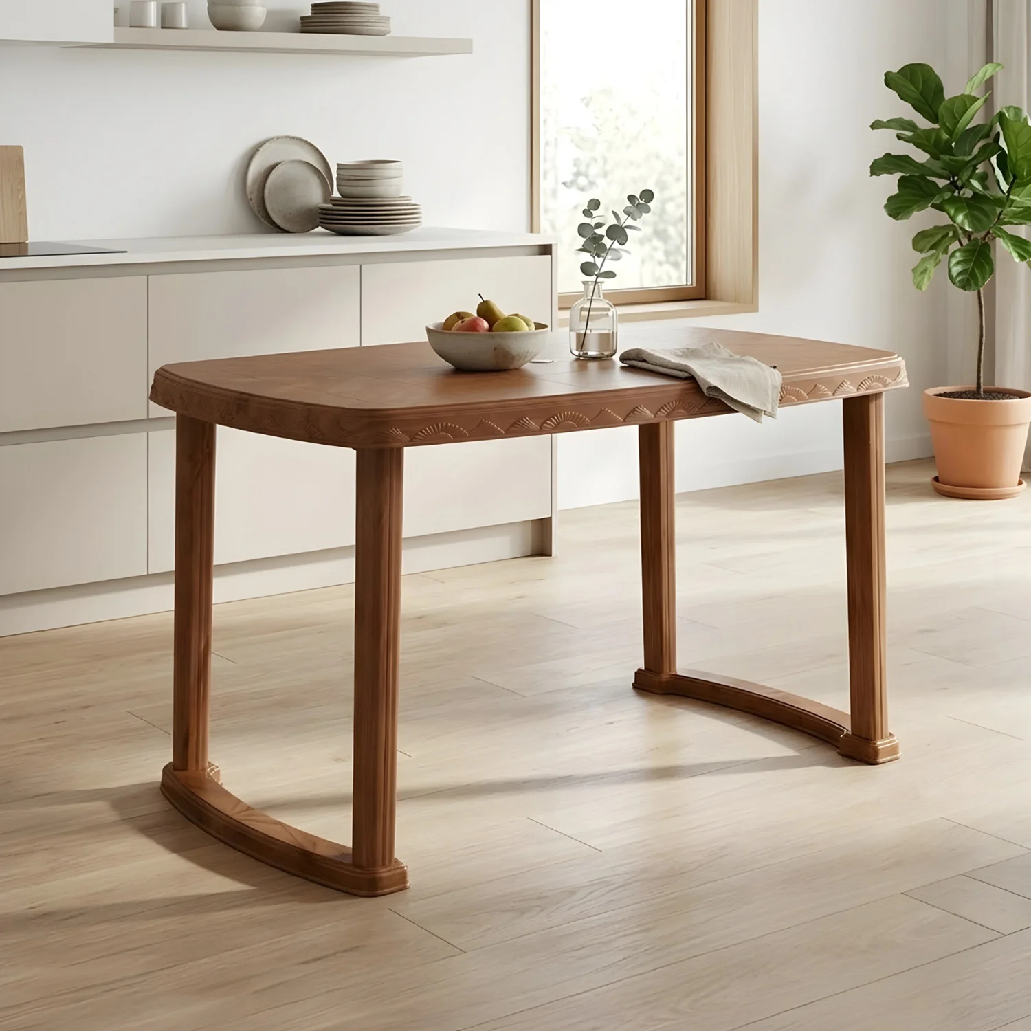 Nilkamal Shahenshah Dining Table (Pear Wood)