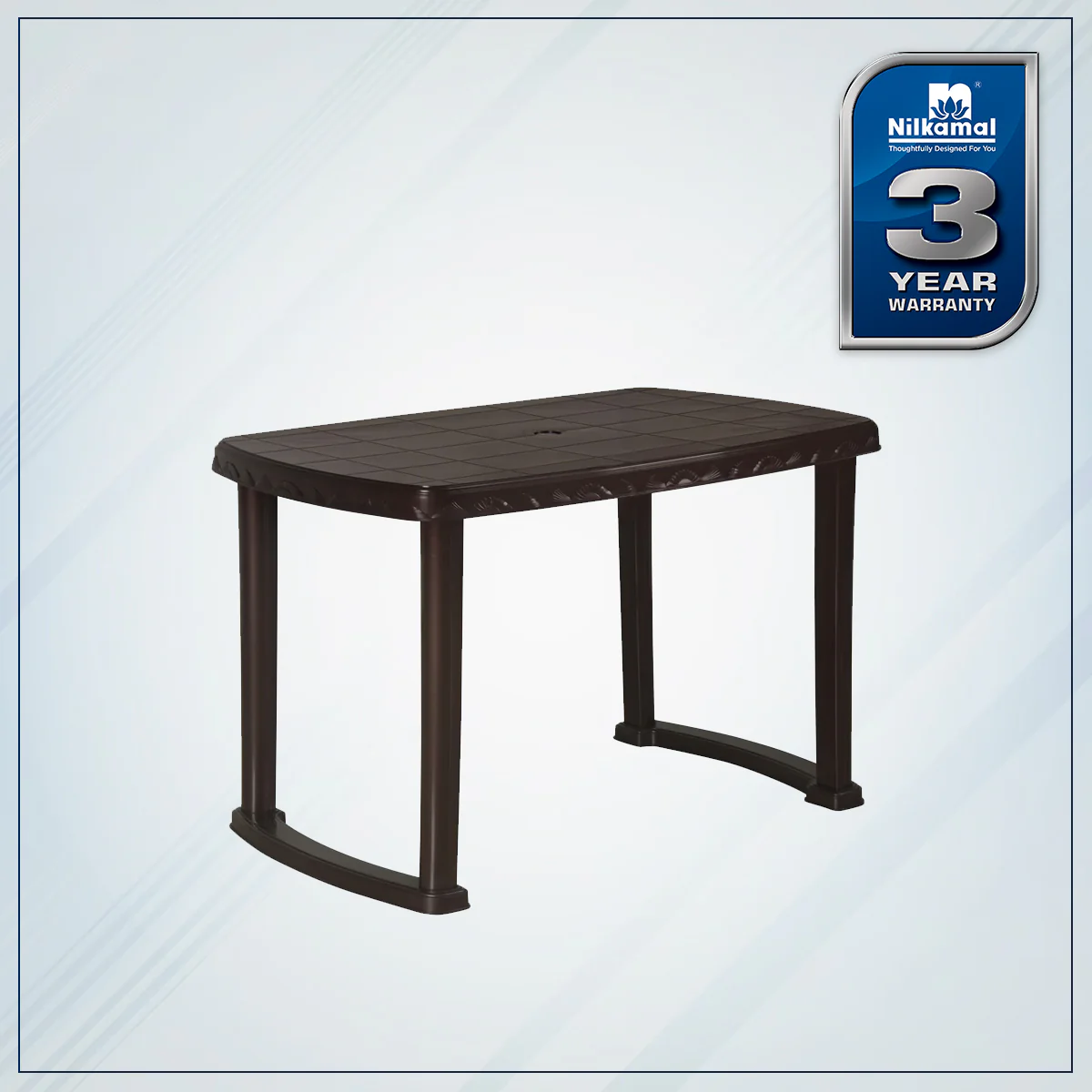 Nilkamal Shahenshah Dining Table (Weather Brown) - Image 2