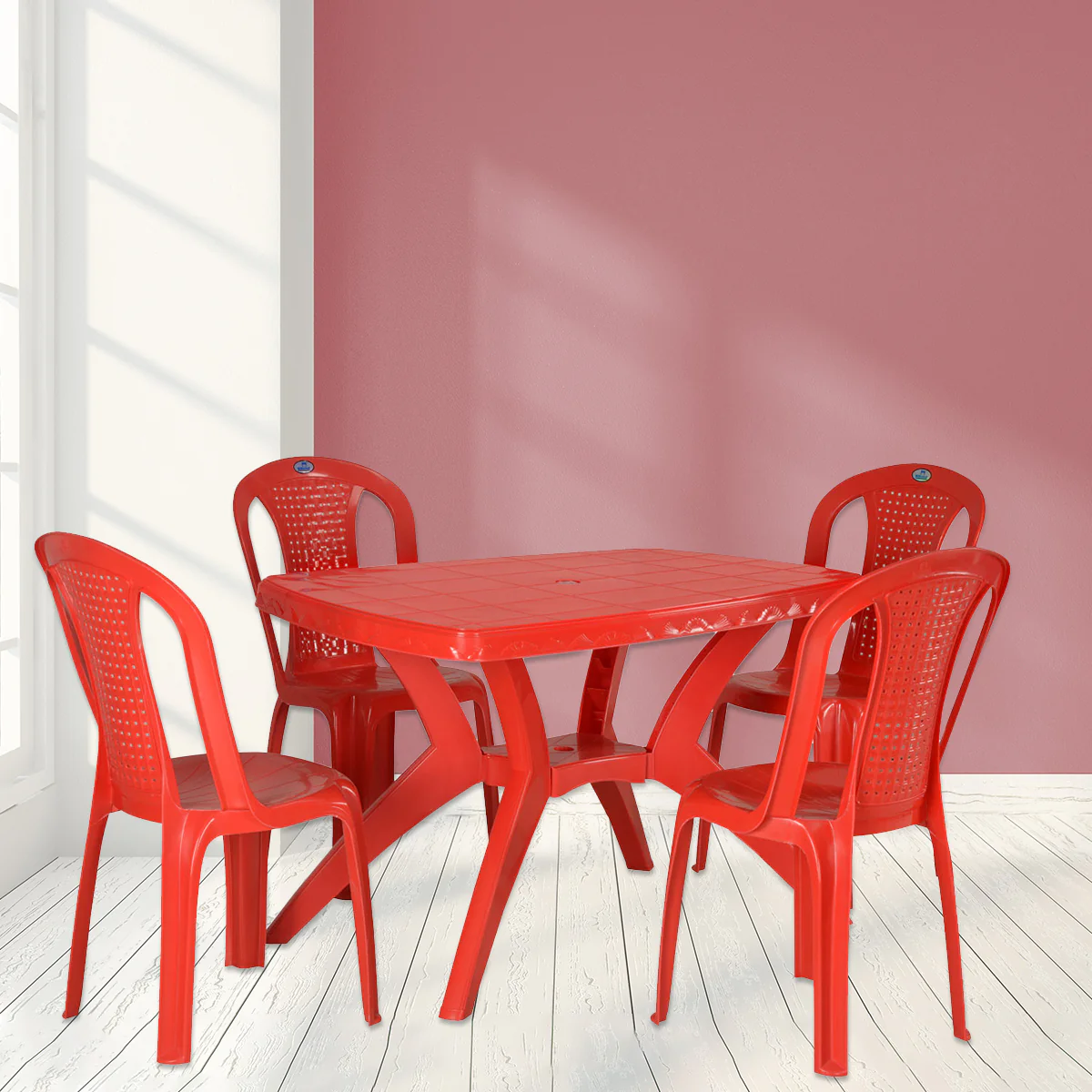 Nilkamal Shahenshah Kross 4 Seater Dining Set - Image 15