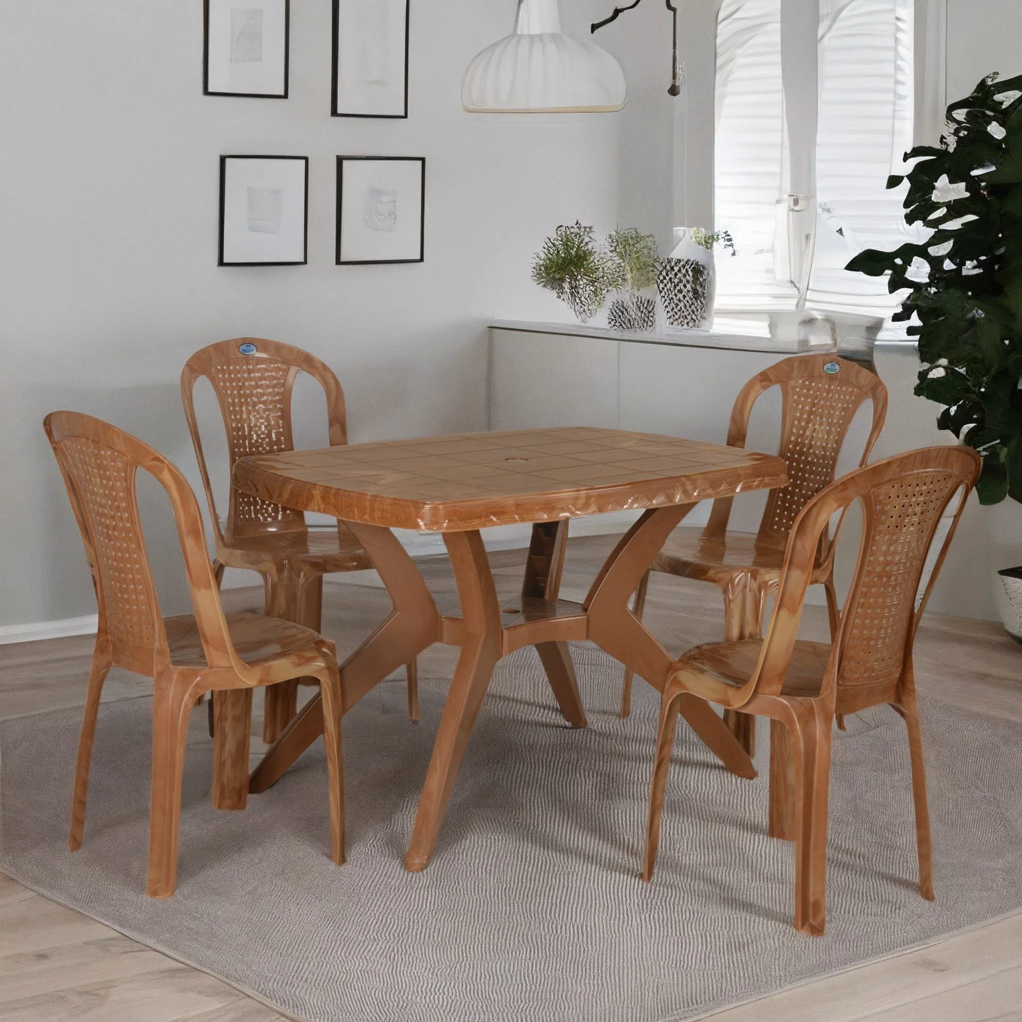 Nilkamal Shahenshah Kross 4 Seater Dining Set - Image 2