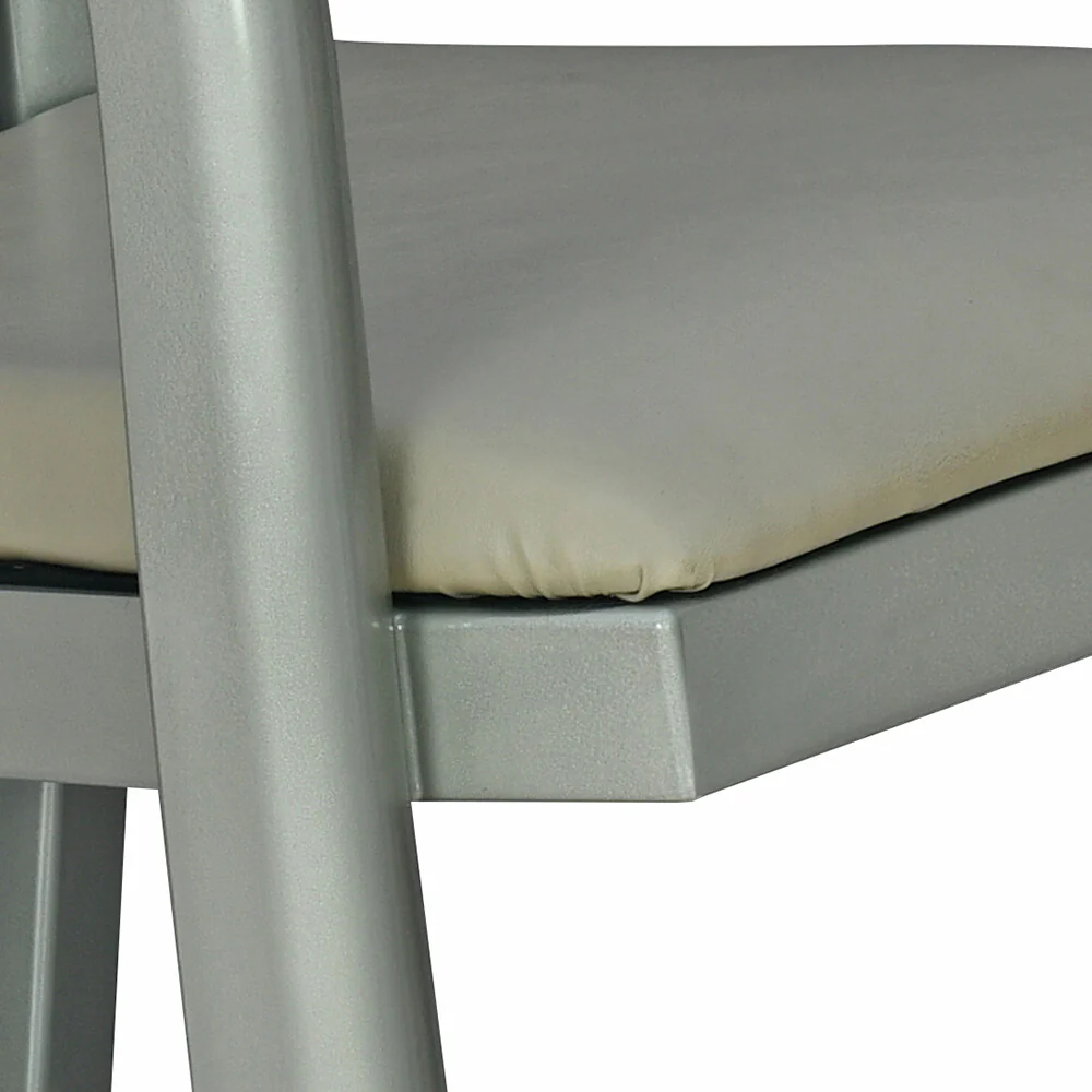 Nilkamal Signature Chair with with Metallic Look and Light Beige Cushion - Image 7