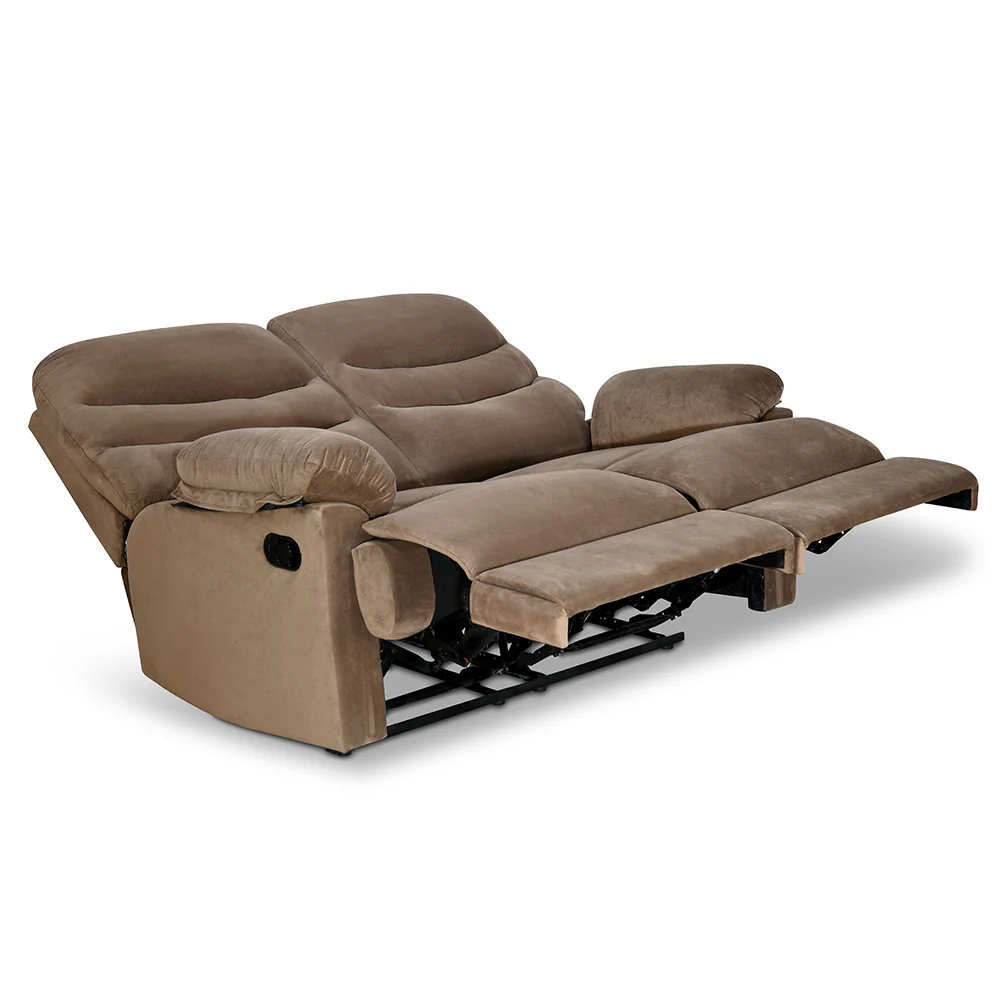 Nilkamal Skelton 2 Seater Manual Recliner (Velvet Brown) - Image 4