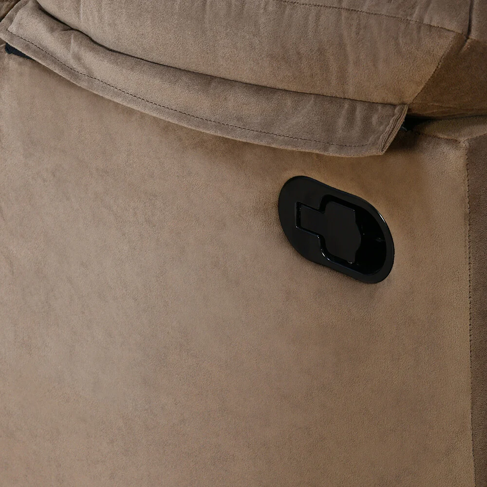 Nilkamal Skelton 3 Seater Manual Recliner (Velvet Brown) - Image 10