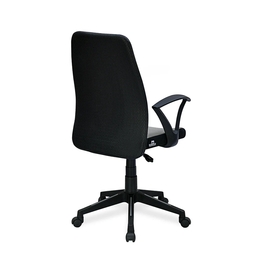 Nilkamal Solitaire Mid Back Chair (Grey/Black) - Image 5