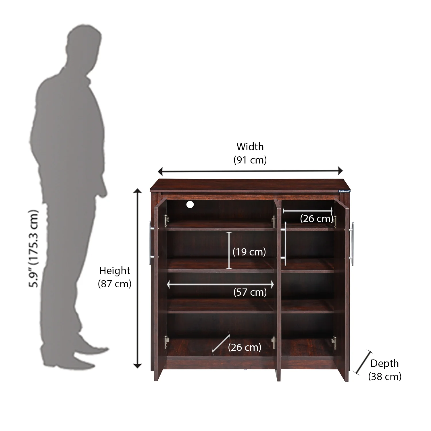 Nilkamal Stella Shoe Cabinet - Image 5