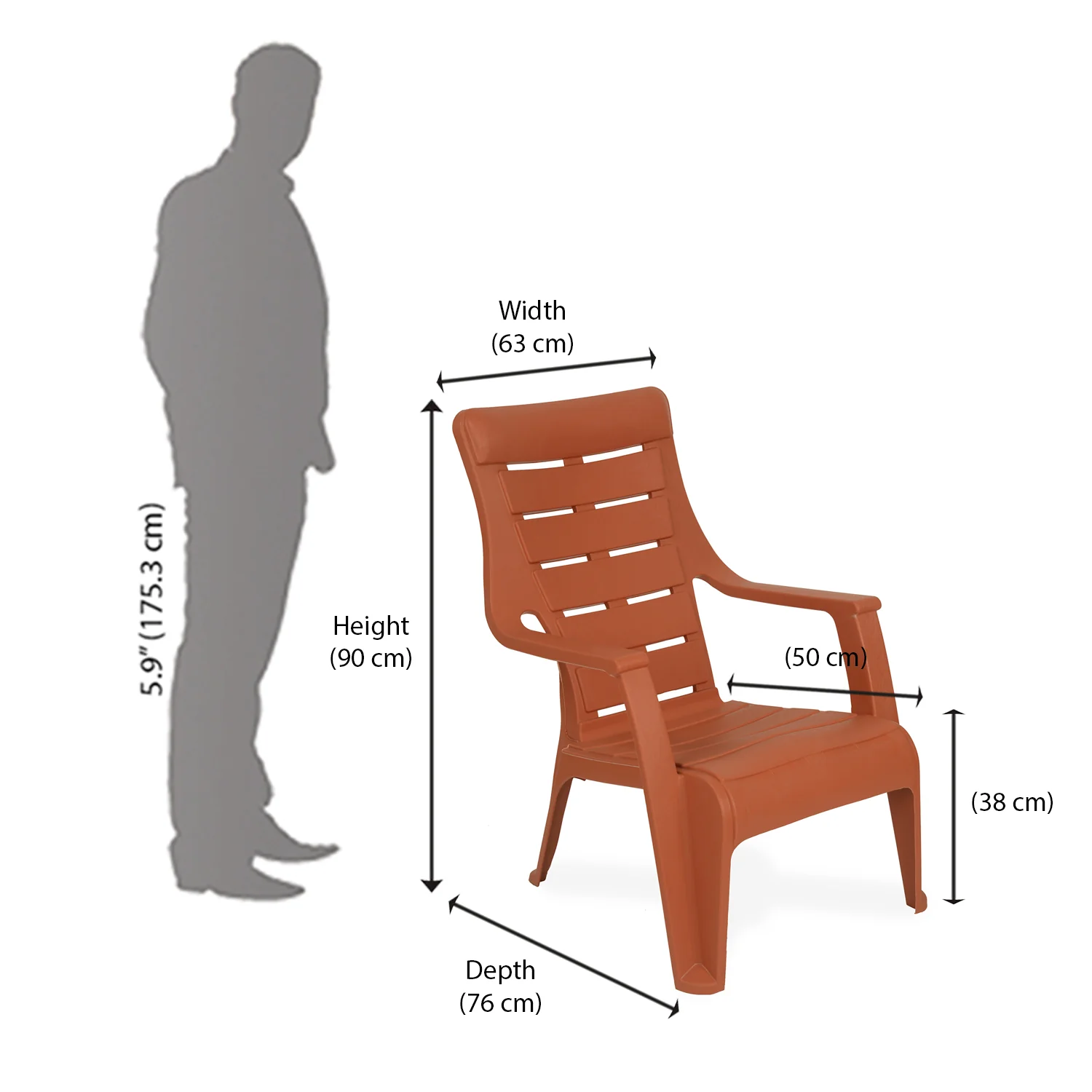 Nilkamal Sunday Plastic Arm Chair - Image 17